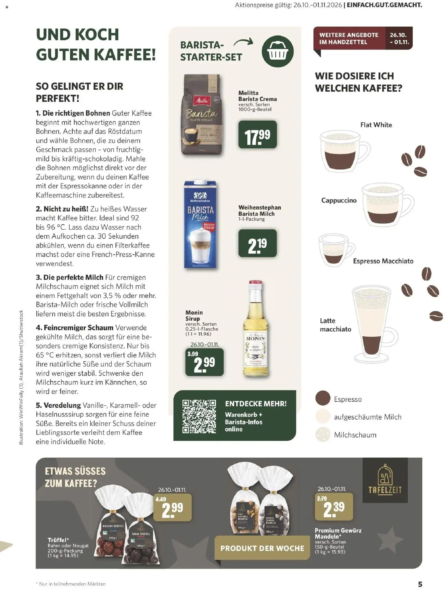 Combi Aktueller Prospekt (ab 26.10.2026) zum Blättern | Seite: 5 | Produkte: Melitta, Kaffeemaschine, Kaffee, Sirup