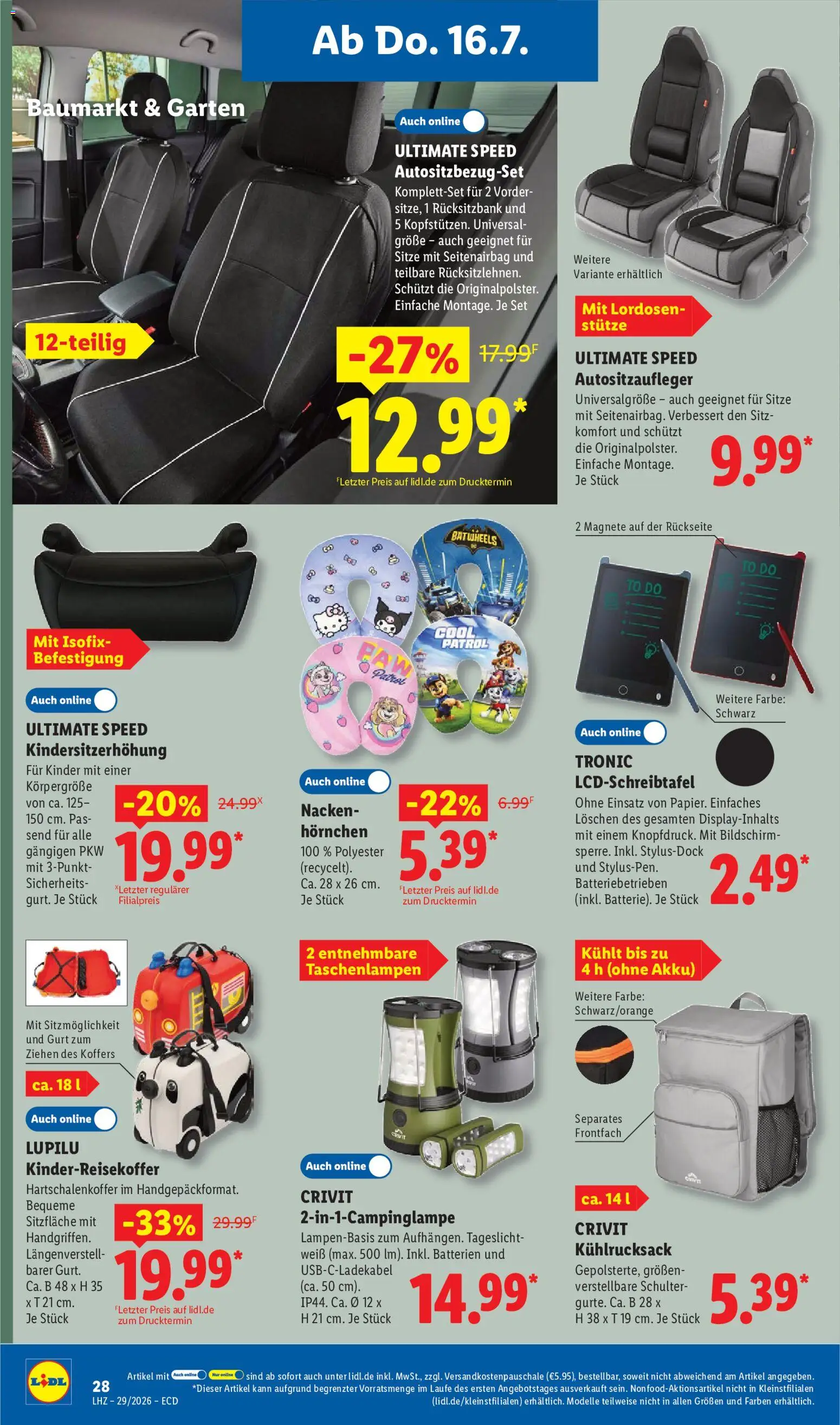 Lidl Prospekt – gültig ab 13.07.2026 | Seite: 50 | Produkte: Batterien, Bildschirm, Tablet