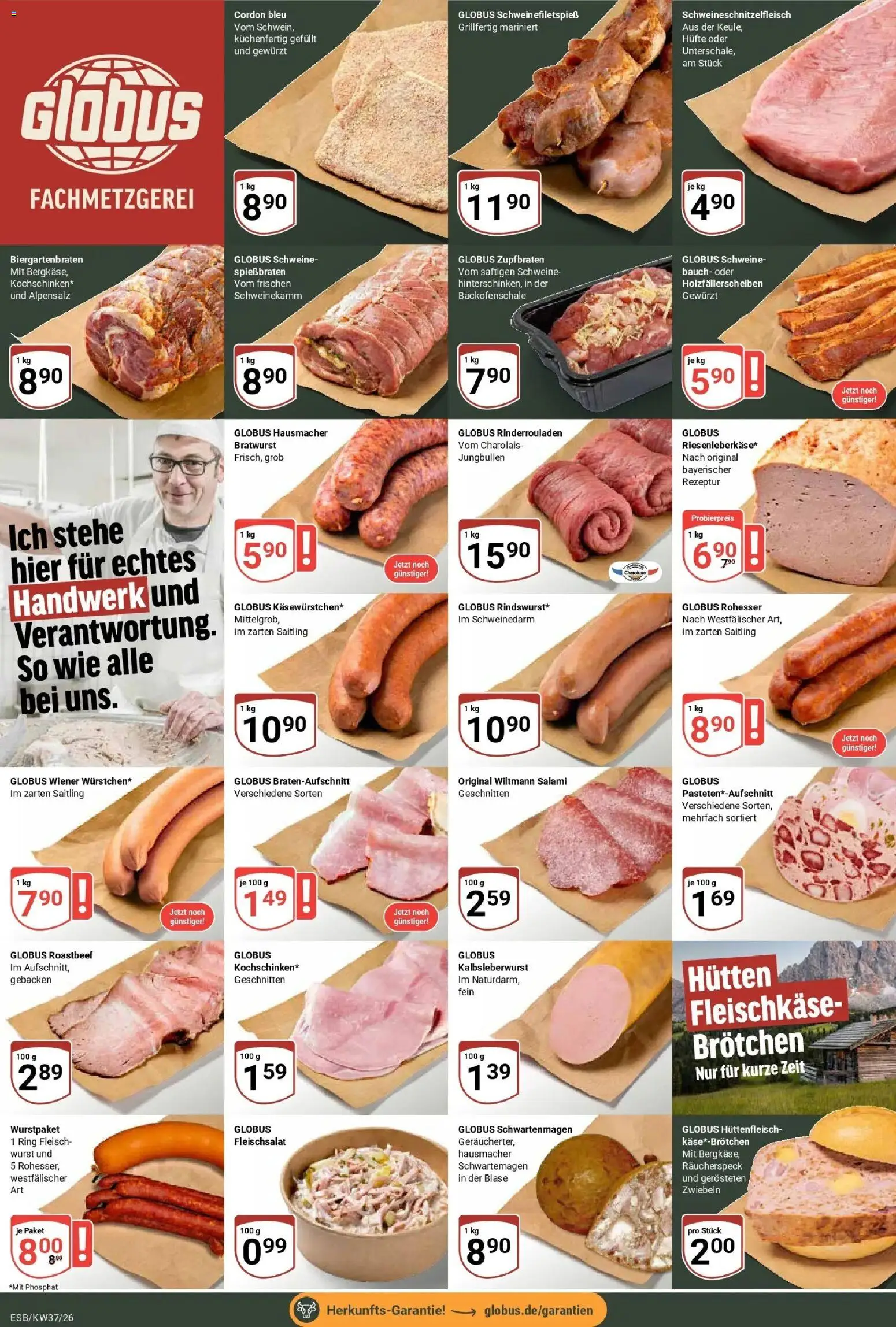 Globus Prospekt Eschborn – gültig ab 07.09.2026 | Seite: 12 | Produkte: Käse, Roastbeef, Salami, Fleisch