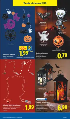 Vista previa Farol LED de Halloween, Iluminación con efecto parpadeante. Temporizador de 6 horas con repetición automática diaria. Funcionamiento con pilas. 2 modelos. válido desde el 02/10/2026 | Página: 21 | Productos: Calabaza, Farol, Iluminación, Decoración