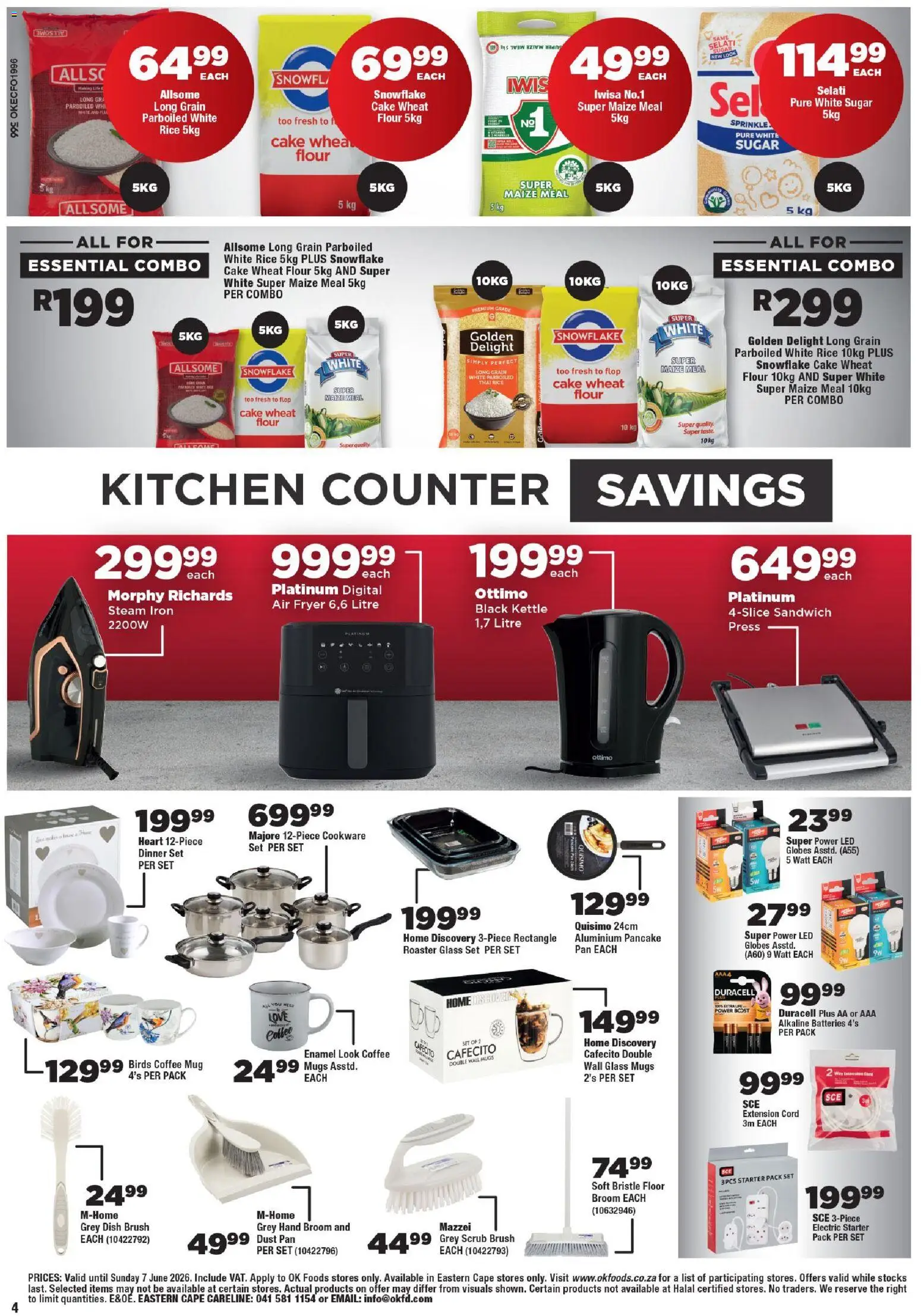 New OK Foods catalogue – valid from 25.05.2026 | Page: 4 | Products: Air fryer, Broom, Mug, Enamel