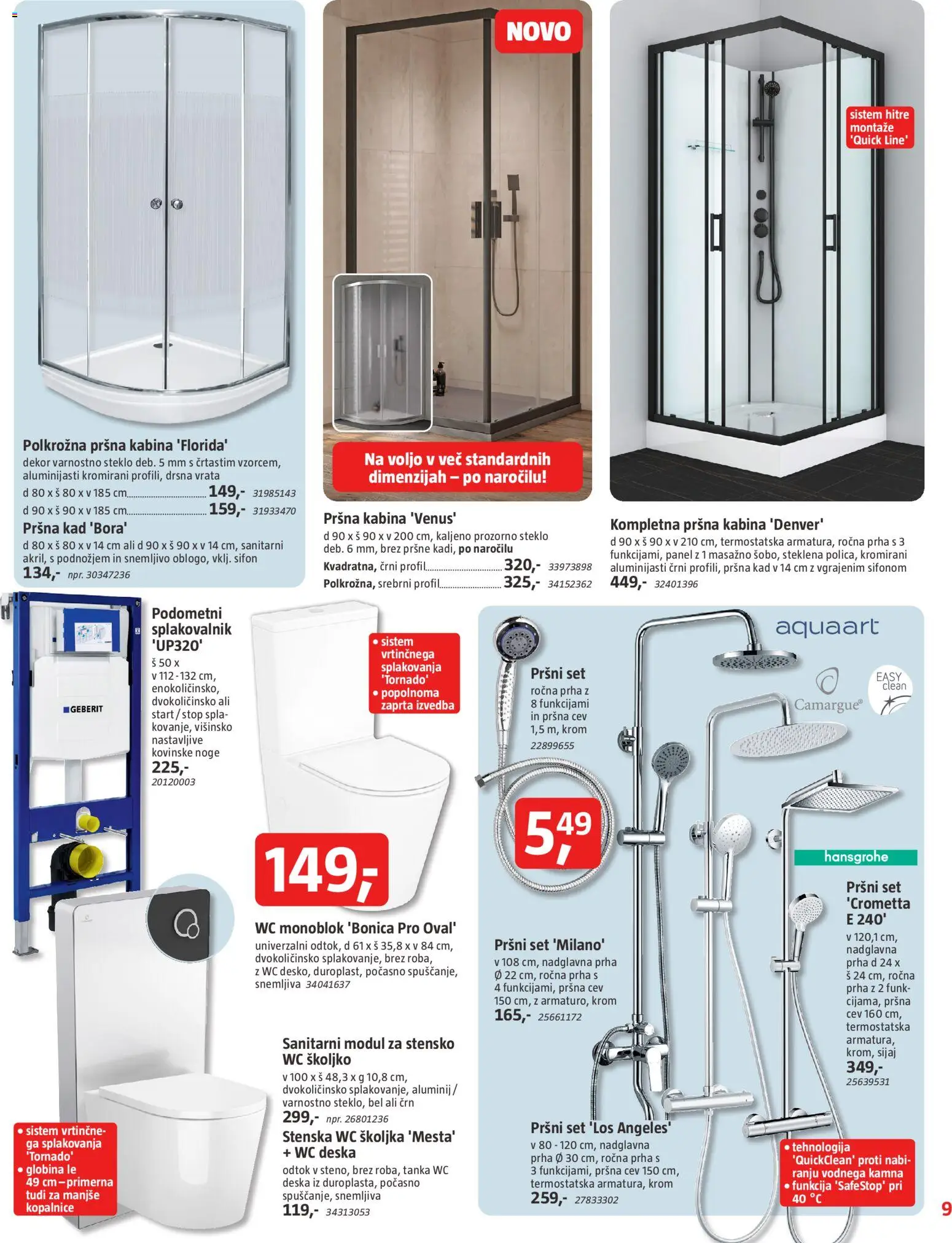 Novi Bauhaus katalog ponudbe – veljaven od 30.09.2026 | Stran: 9 | Izdelki: Drsna vrata, WC školjka, WC deska, Vrata