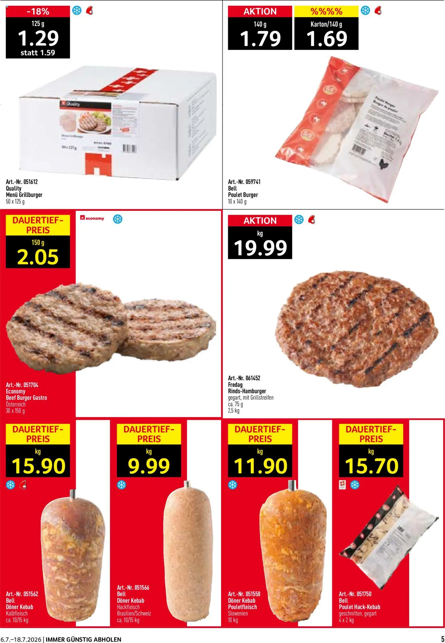 Prodega Aktionen Take Away – gültig ab 06.07.2026 | Seite: 5 | Produkte: Burger