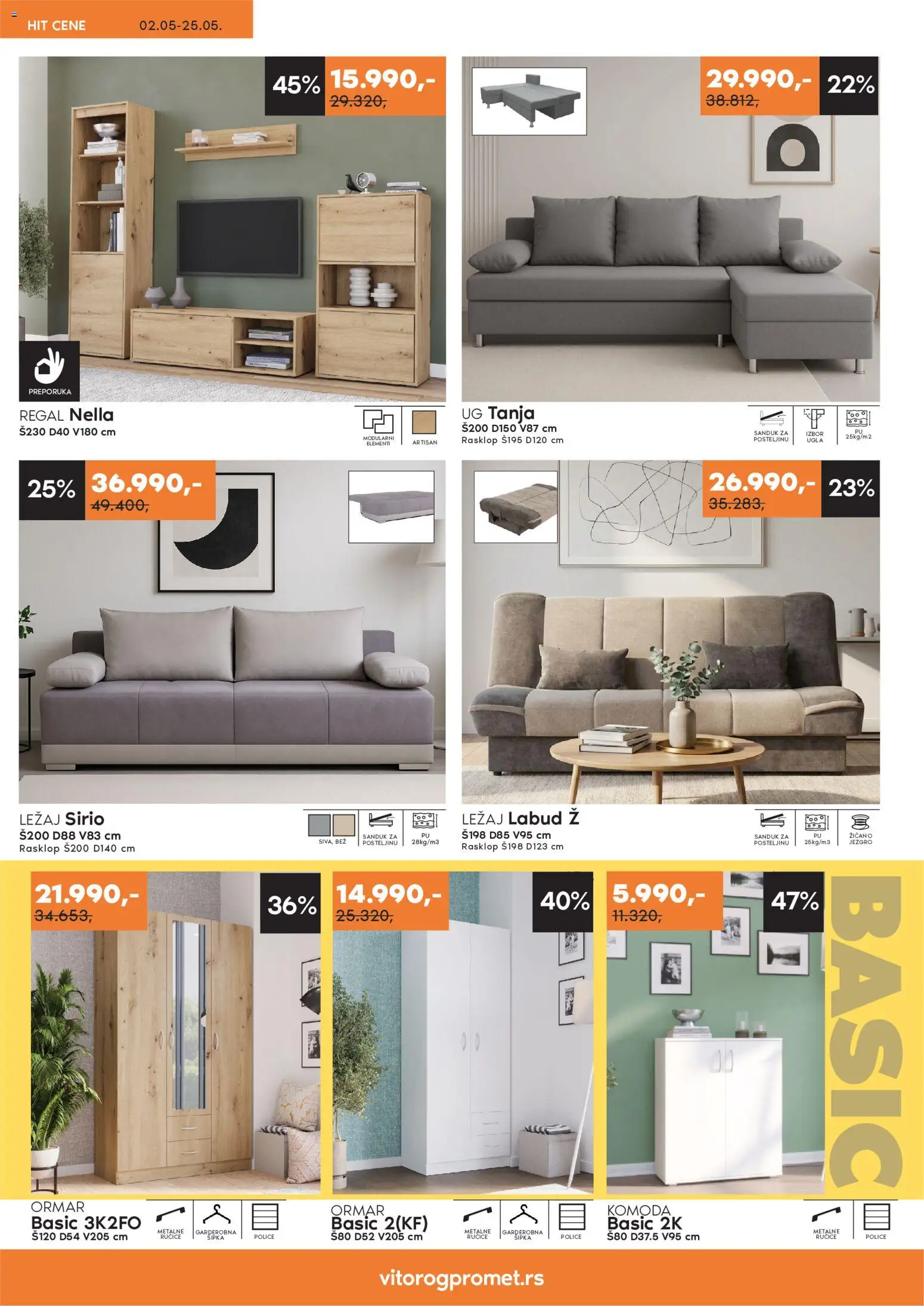 Vitorog katalog - važi od 02.05.2026 | Strana: 3 | Proizvode: Komoda, Ormar