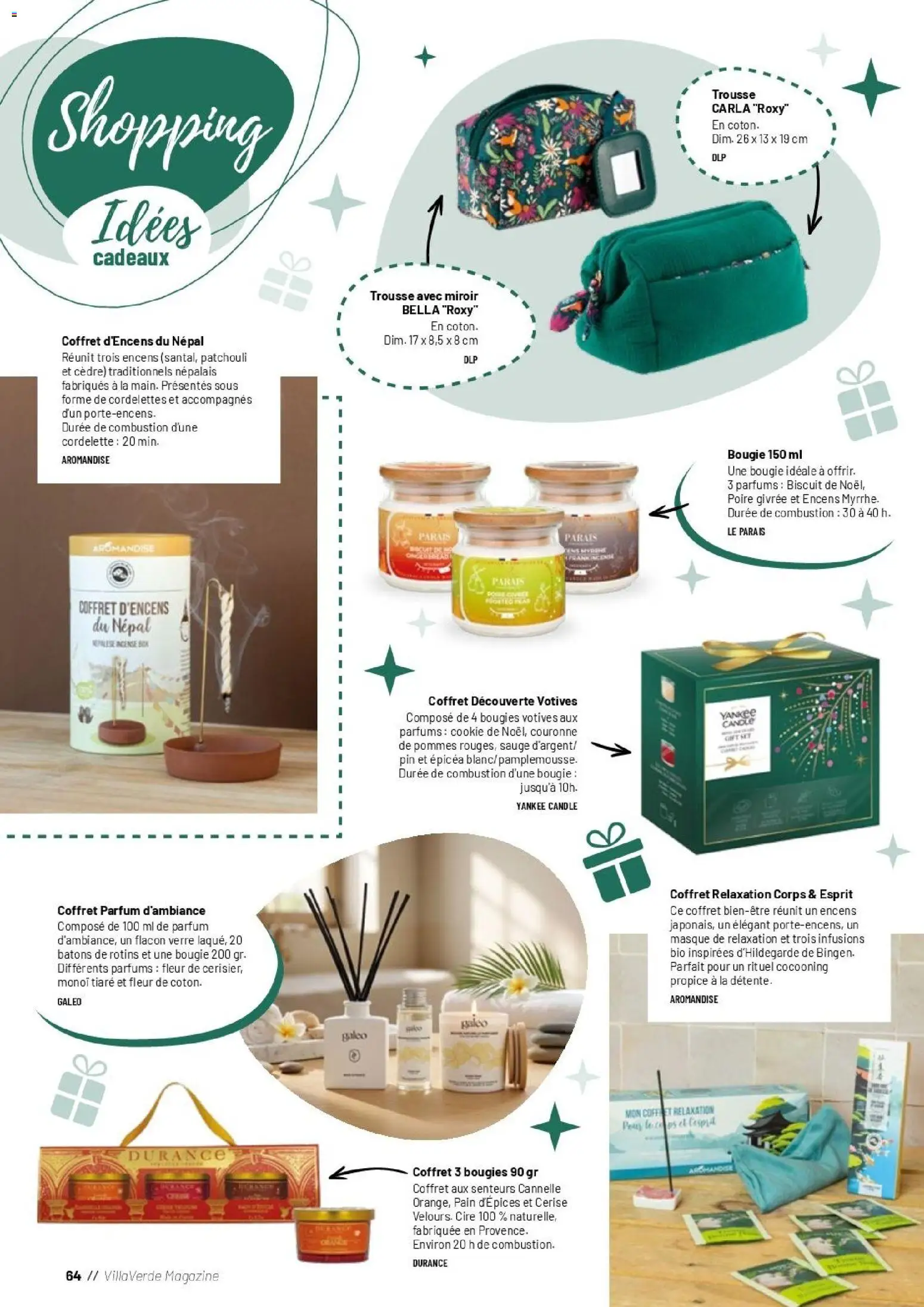 {H1} | Page: 64 | Produits: Cire, Poire, Cannelle, Bougies