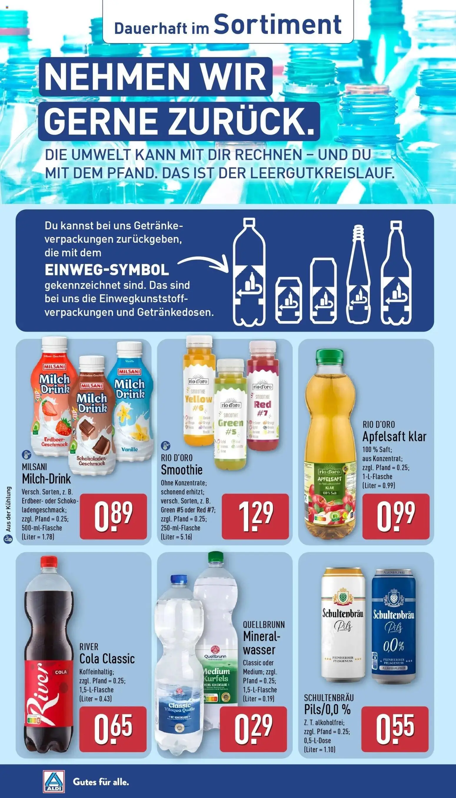 Aldi Aktueller Prospekt (ab 15.09.2026) » Angebote Online | Seite: 37 | Produkte: Cola, Milch, Mineralwasser, Apple