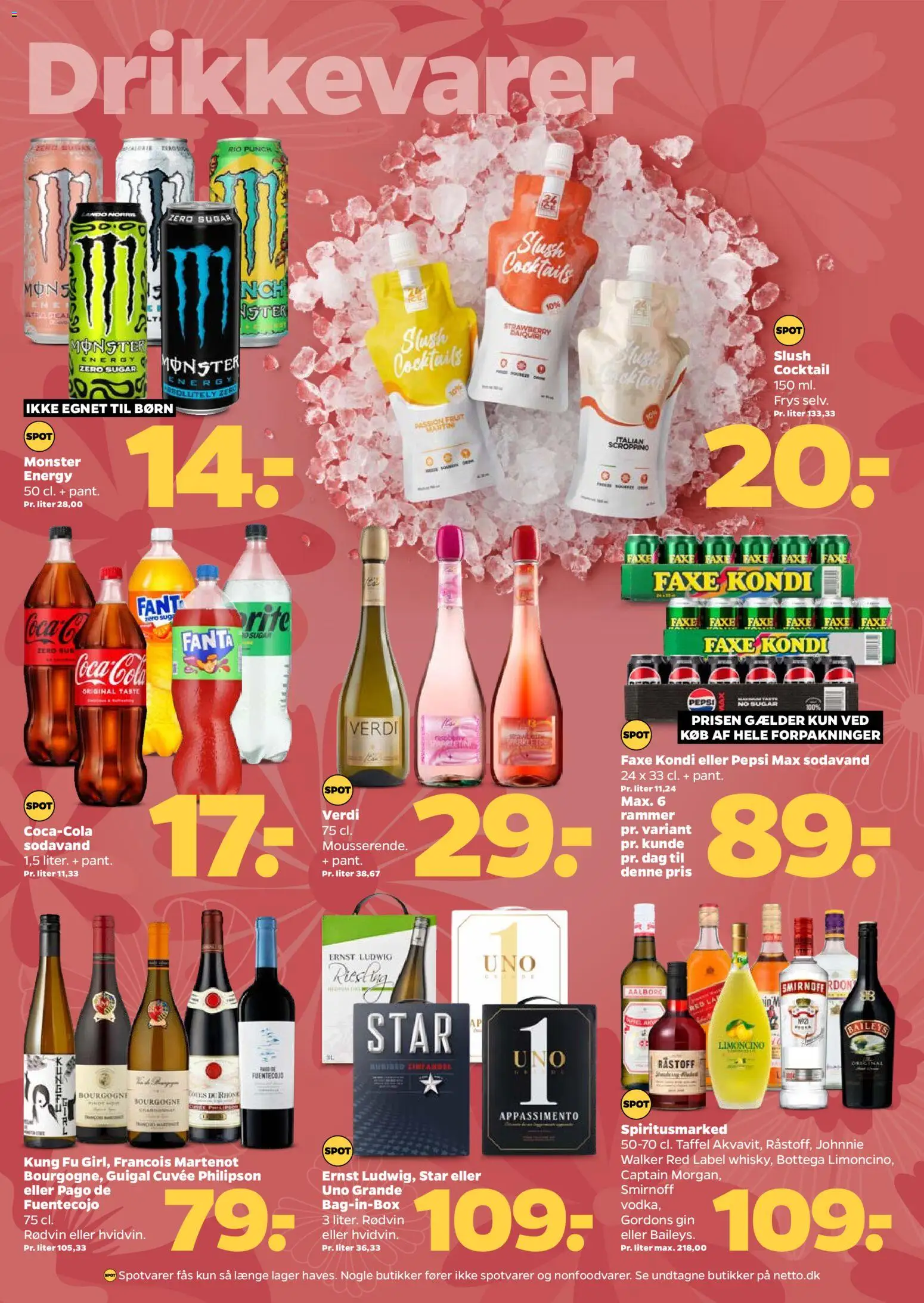 Netto tilbudsavis – gyldig fra 18/07/2026 | Side: 17 | Produkter: Coca Cola, Gin, Fanta, Rødvin