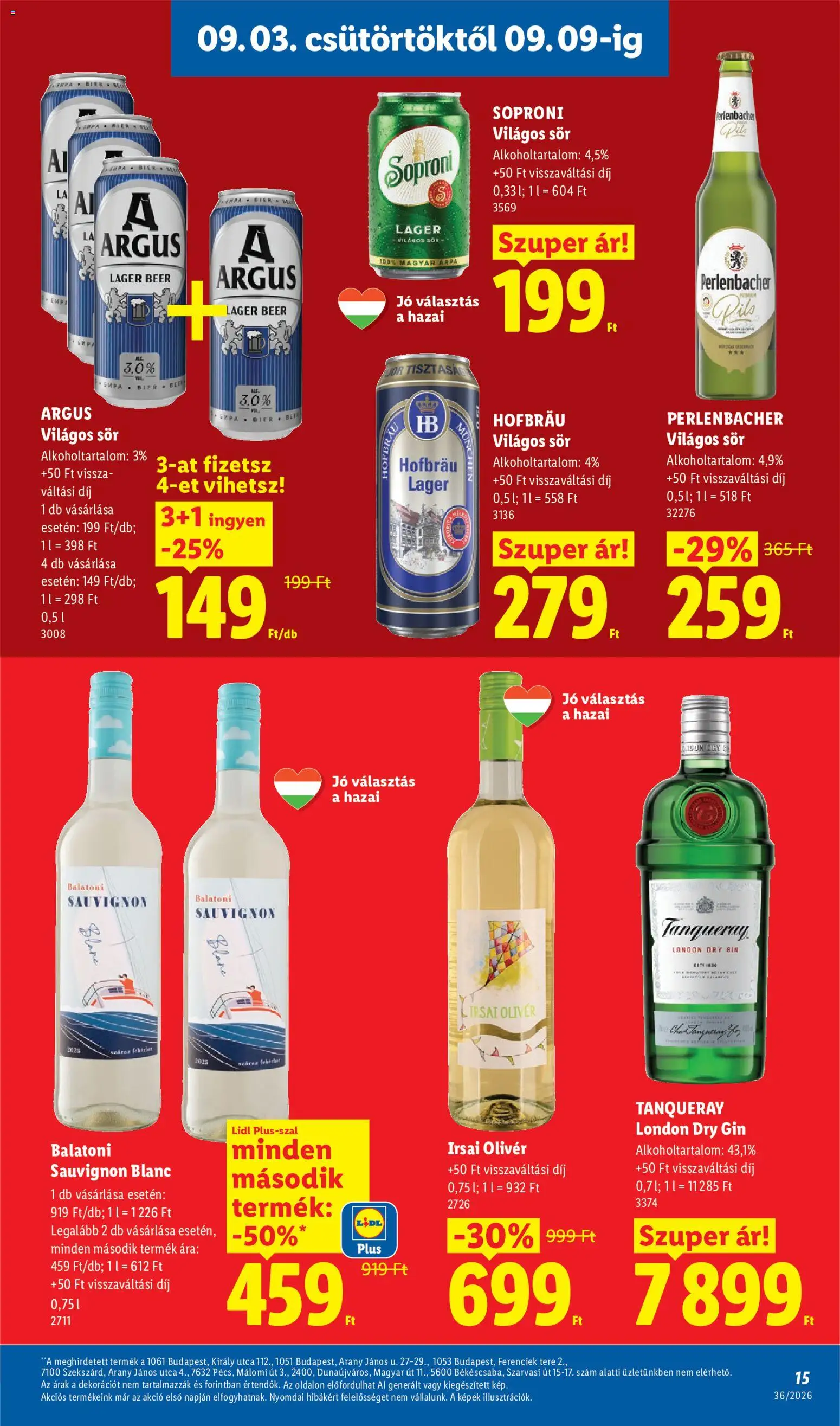Lidl akciós ujság - amely érvényes a következő dátumtól: 2026.09.03. | Oldal: 15