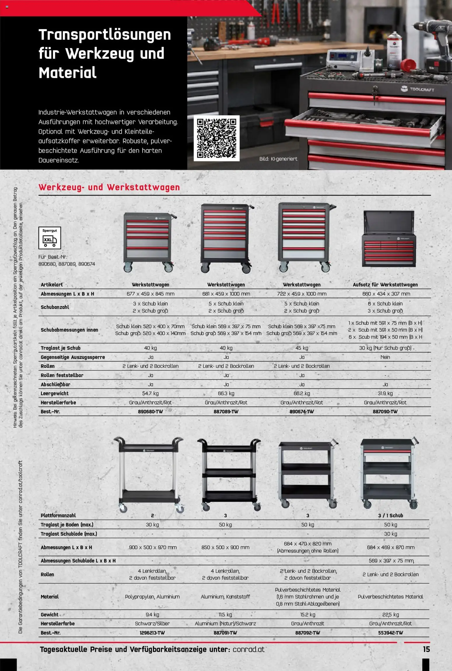 Conrad Toolcraft gültig ab 05.10.2026 | Seite: 15 | Produkte: Gewicht