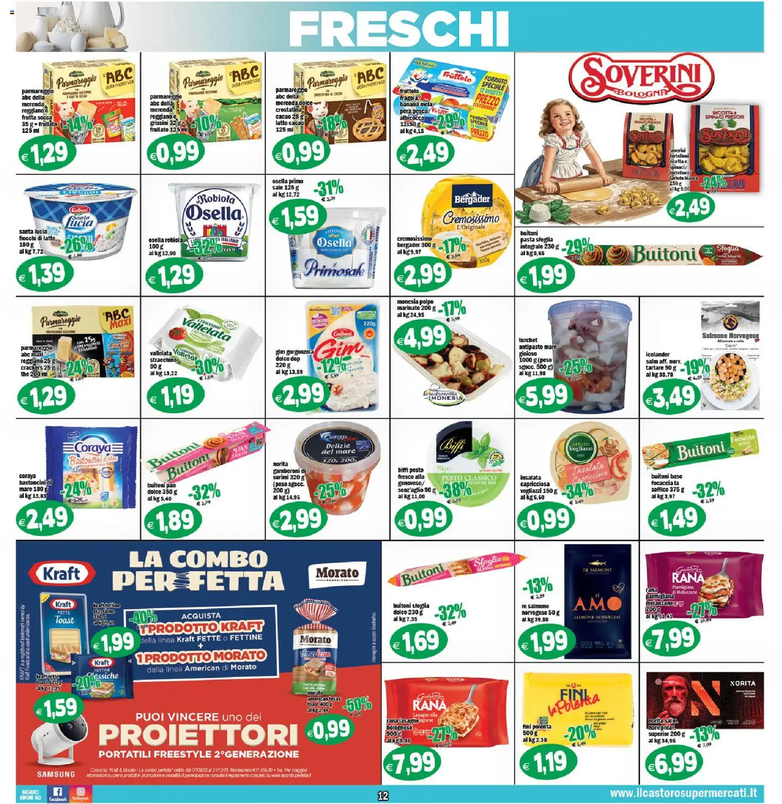 Volantino Il Castoro del 23/09/2026 | Pagina: 12 | Prodotti: Frutta secca, Fiocchi, Crackers, Cacao