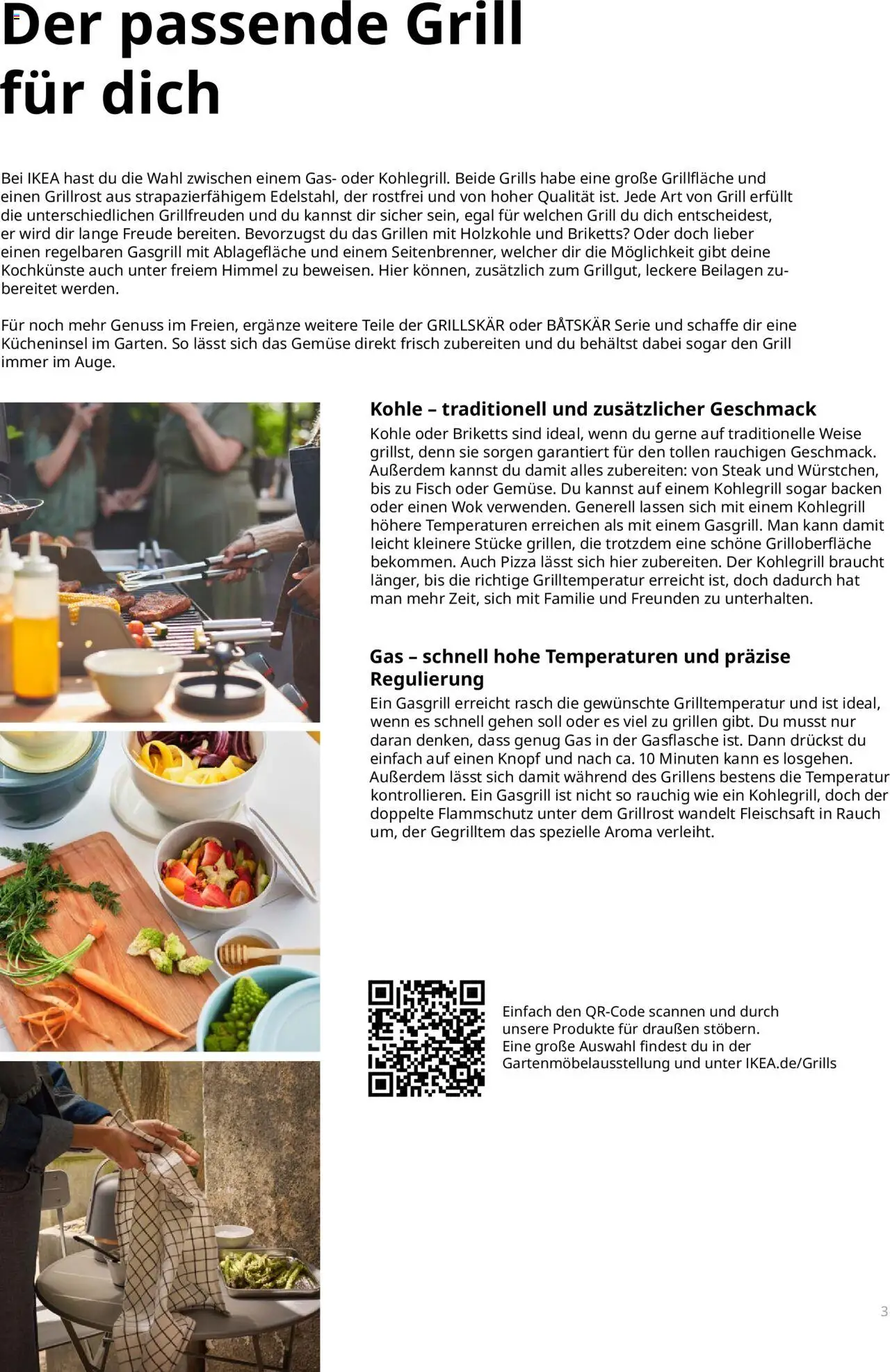 Ikea Grillen und Kochen Broschüre – gültig ab 30.09.2025 | Seite: 3 | Produkte: Beilagen, Fisch, Gemüse, Pizza