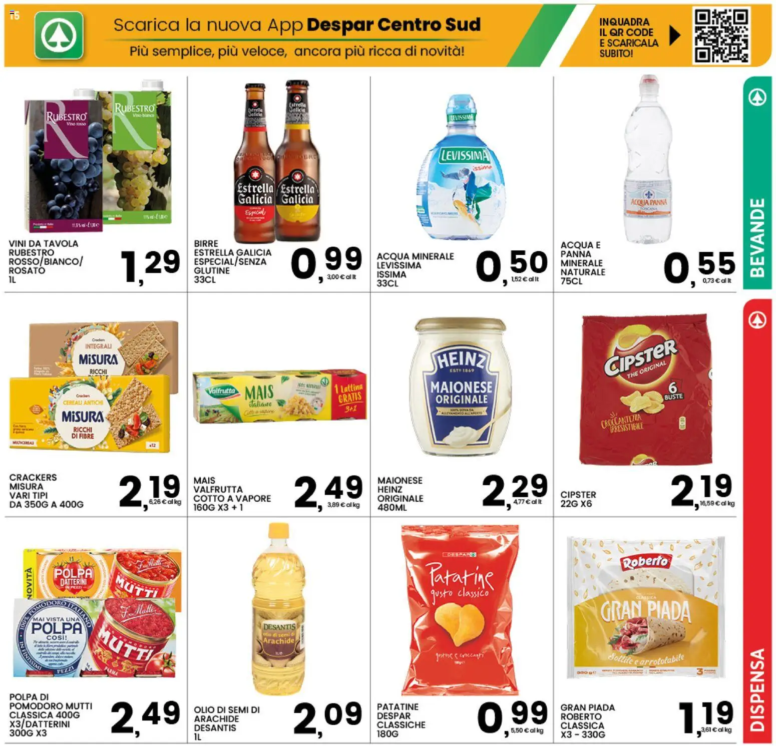 Volantino Interspar del 10/09/2026 | Pagina: 15 | Prodotti: Acqua Panna, Olio di semi, Patatine, Maionese