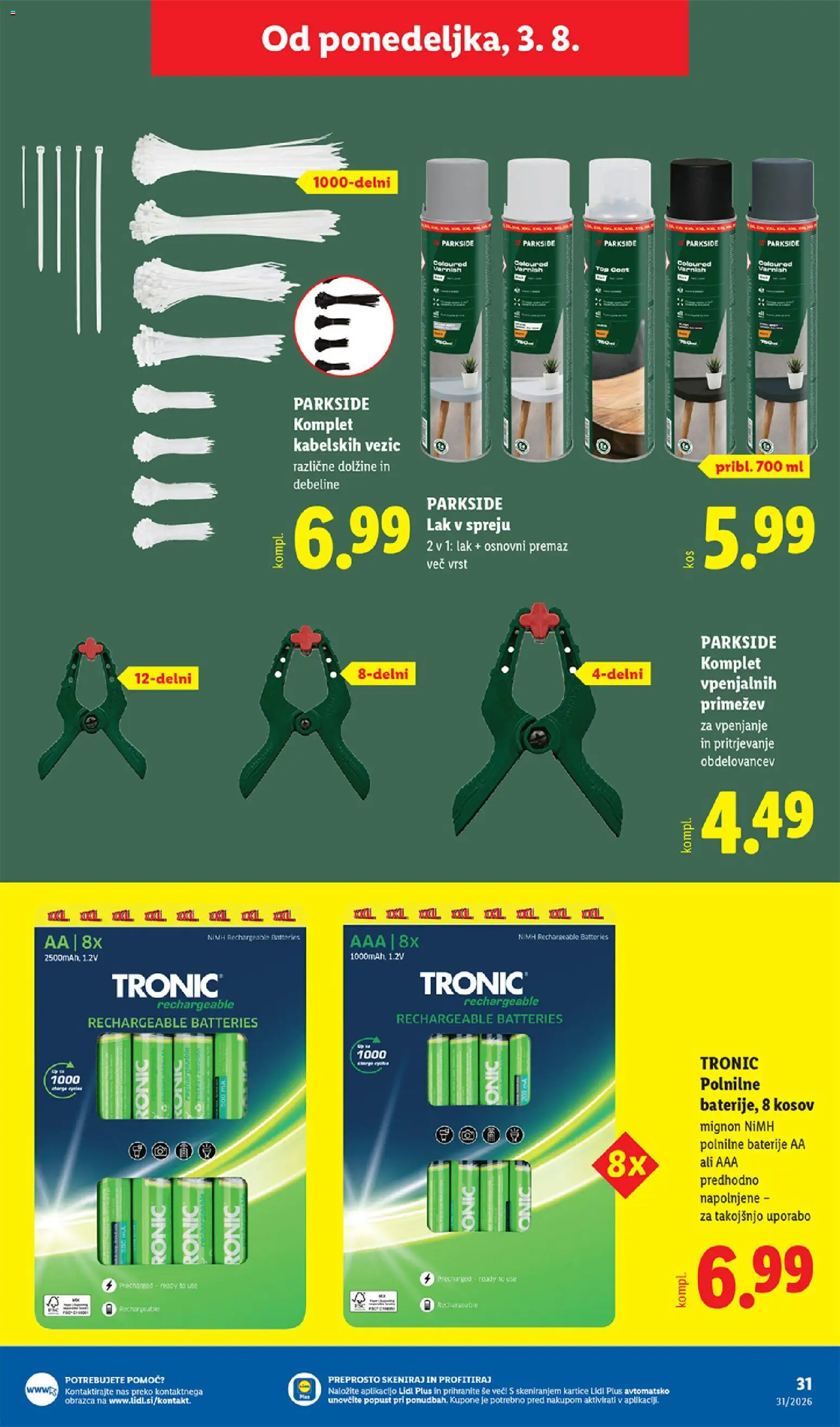 Novi Lidl katalog ponudbe – veljaven od 30.07.2026 | Stran: 63 | Izdelki: Baterije, Lak