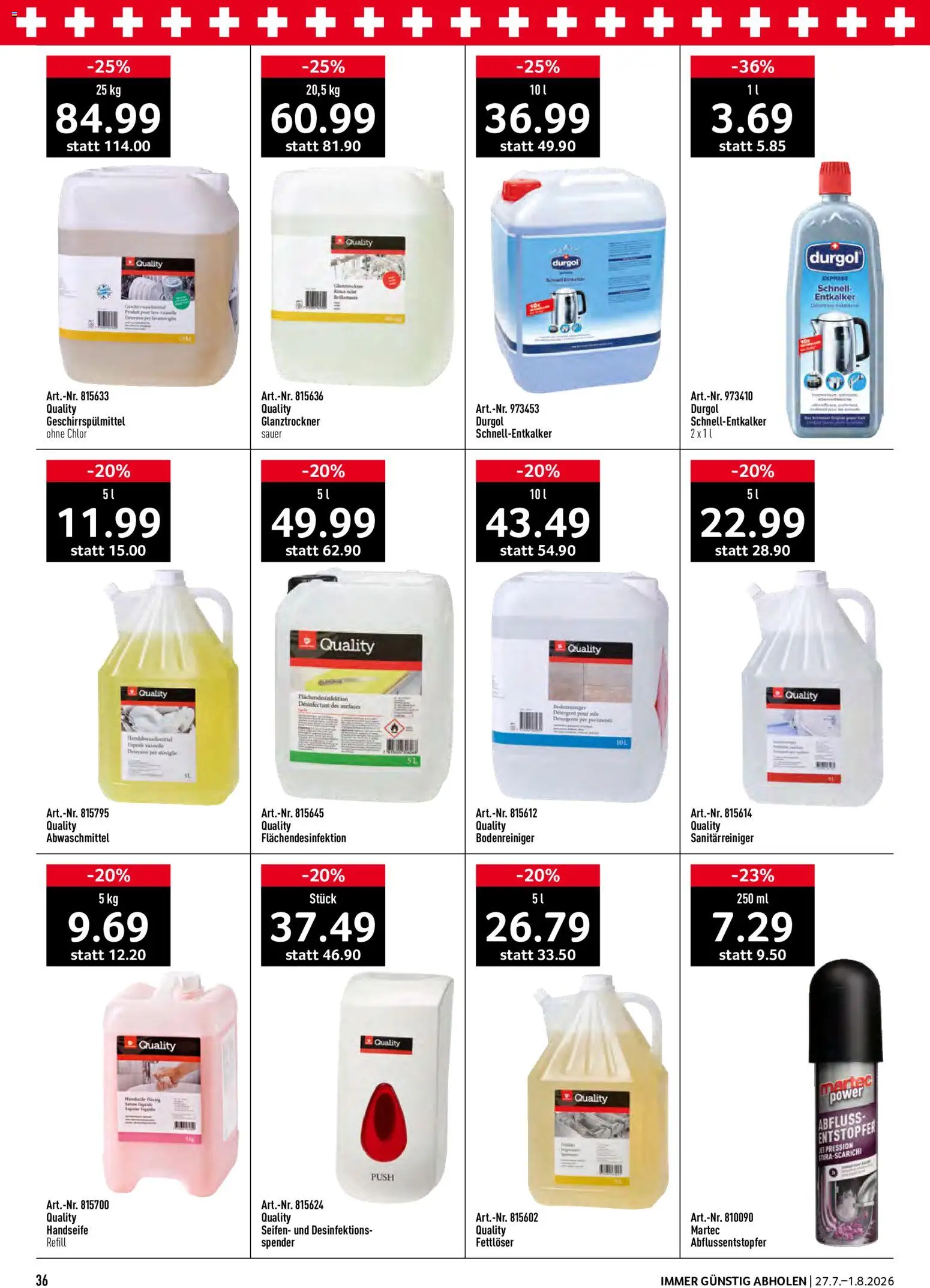 Prodega aktionen – gültig ab 27.07.2026 | Seite: 36 | Produkte: Geschirrspülmittel