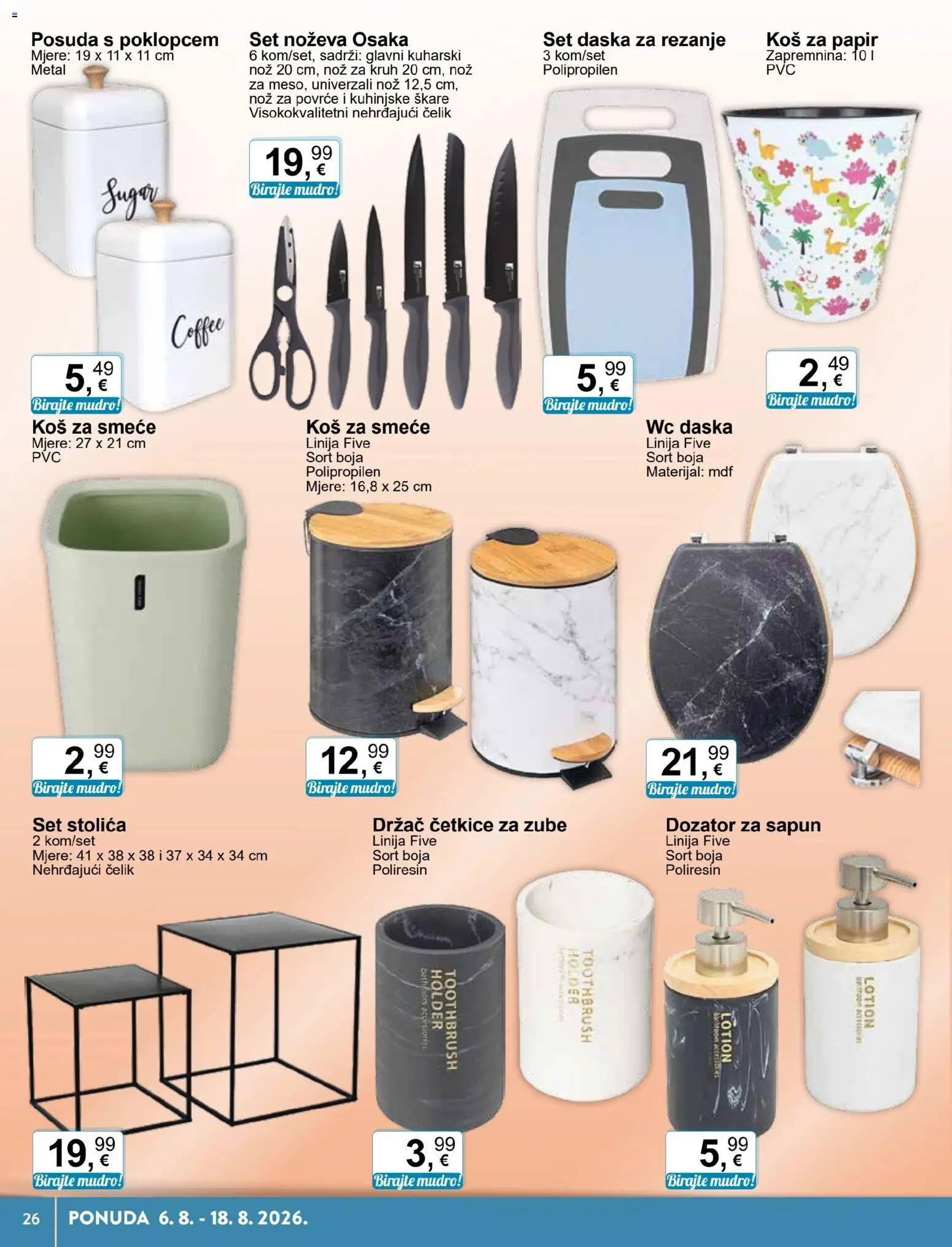 KTC katalog | vrijedi od 06.08.2026 | Stranica: 16 | Proizvodi: Stolica, WC daska, Povrće, Škare