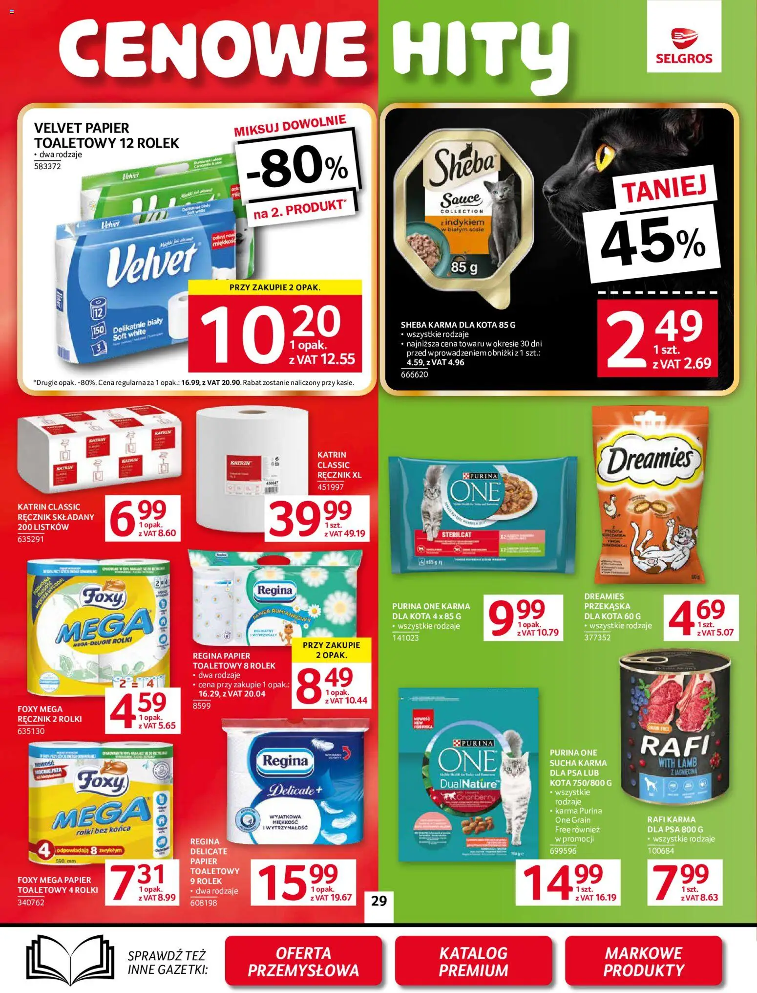 Selgros cash&carry gazetka od 10.09.2026 | Strona: 26 | Produkty: Rolki, Sheba, Karma dla kota, Papier rumiankowy