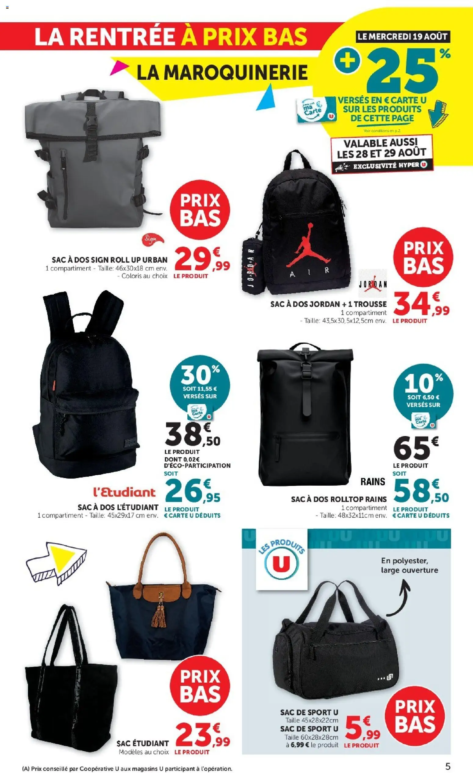 {H1} | Page: 5 | Produits: Sac, Sac à dos
