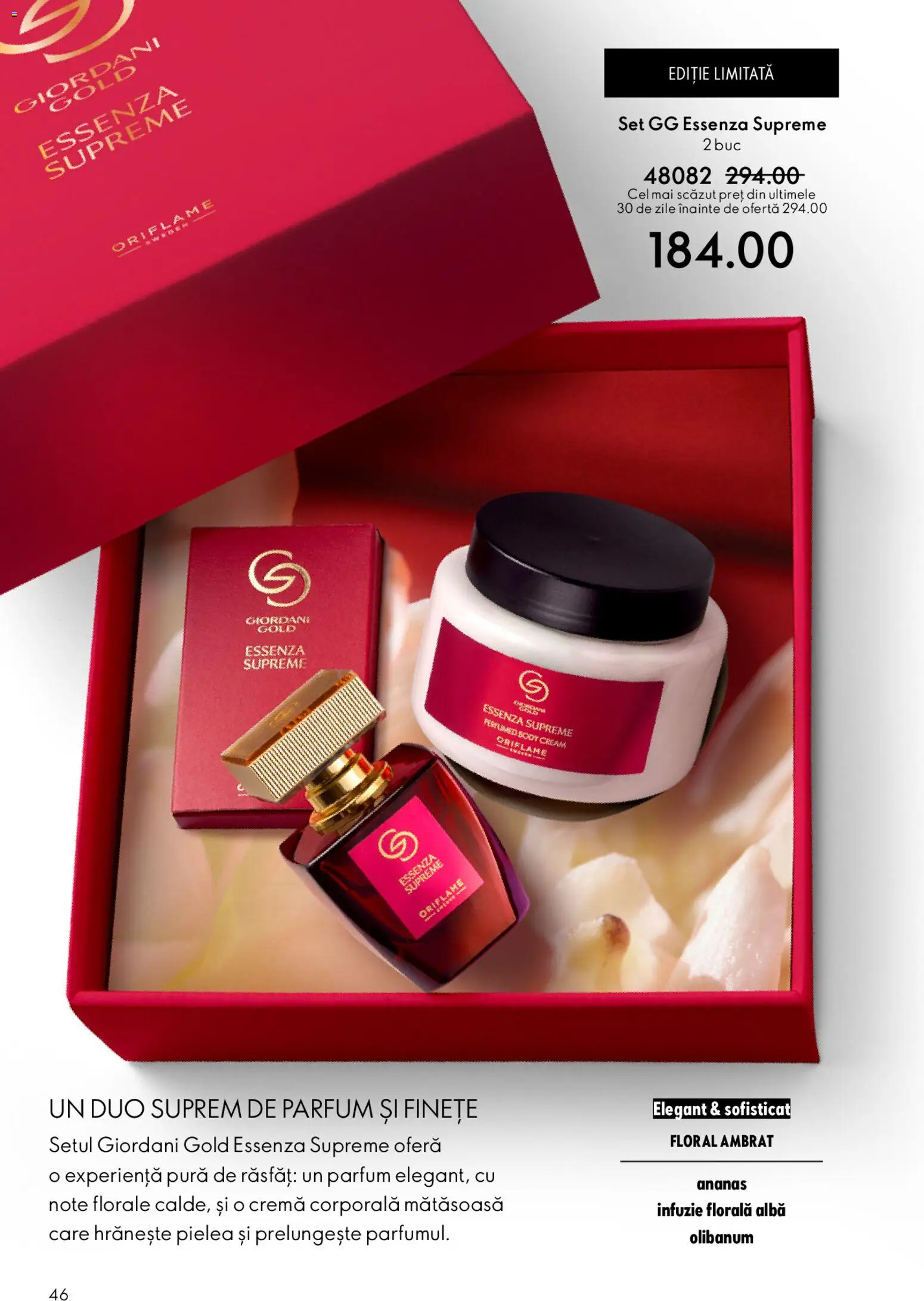 Noul catalog Oriflame – valabil de la 06.05.2026 | Pagină: 46 | Produse: Body, Parfum, Cremă, Ananas