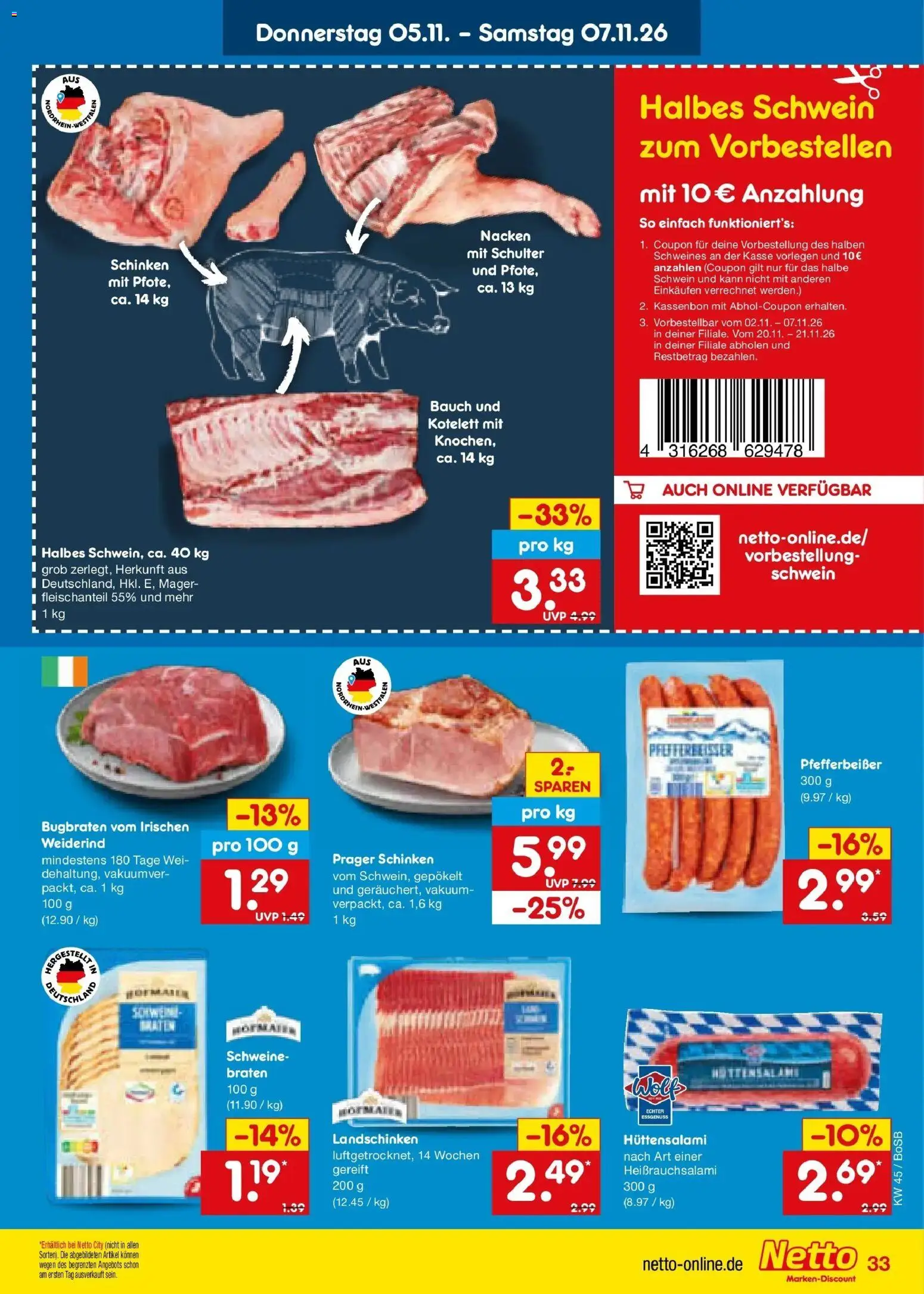 Netto Marken-Discount Prospekt Bochum – gültig ab 02.11.2026 | Seite: 51 | Produkte: Schulter, Schinken