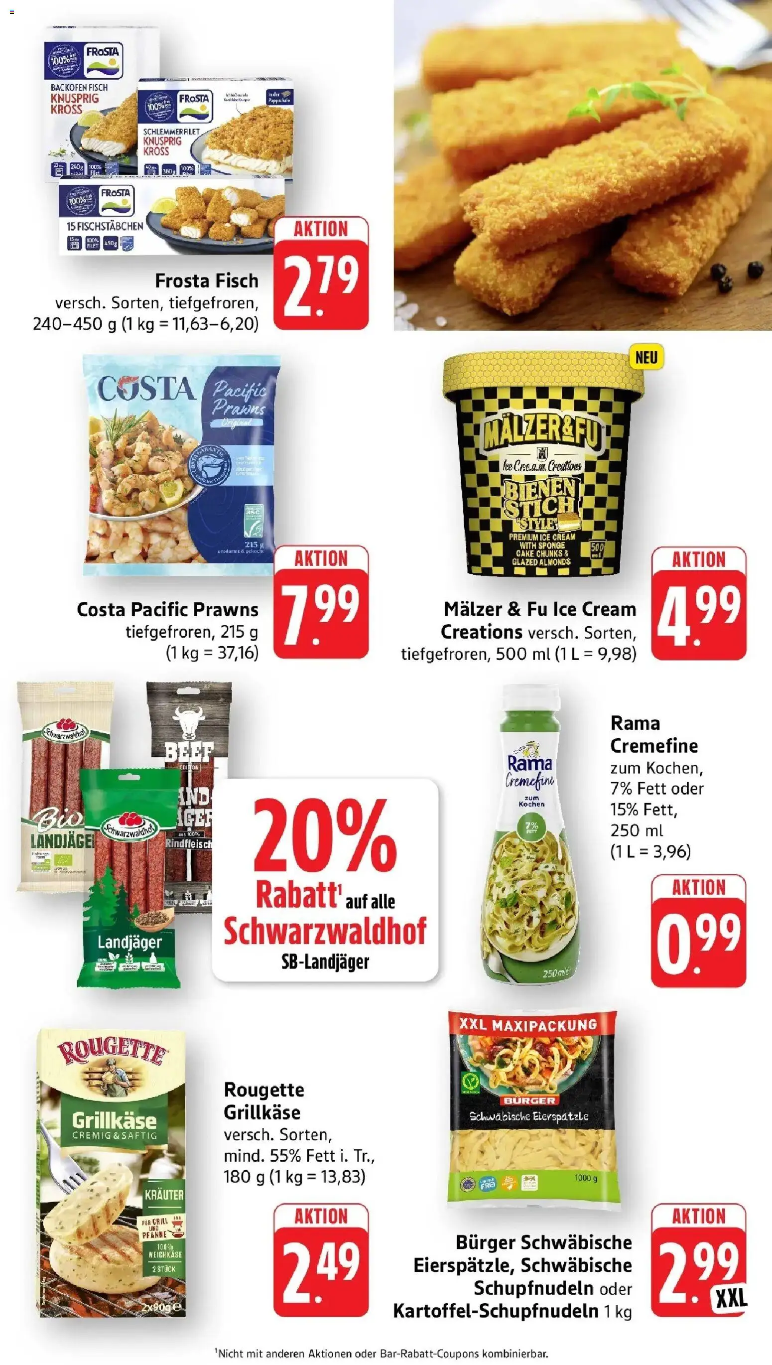 nah & gut Prospekt Offenburg-Zunsweier – gültig ab 27.04.2026 | Seite: 5 | Produkte: Burger, Fischstabchen, Backofen, Pasta