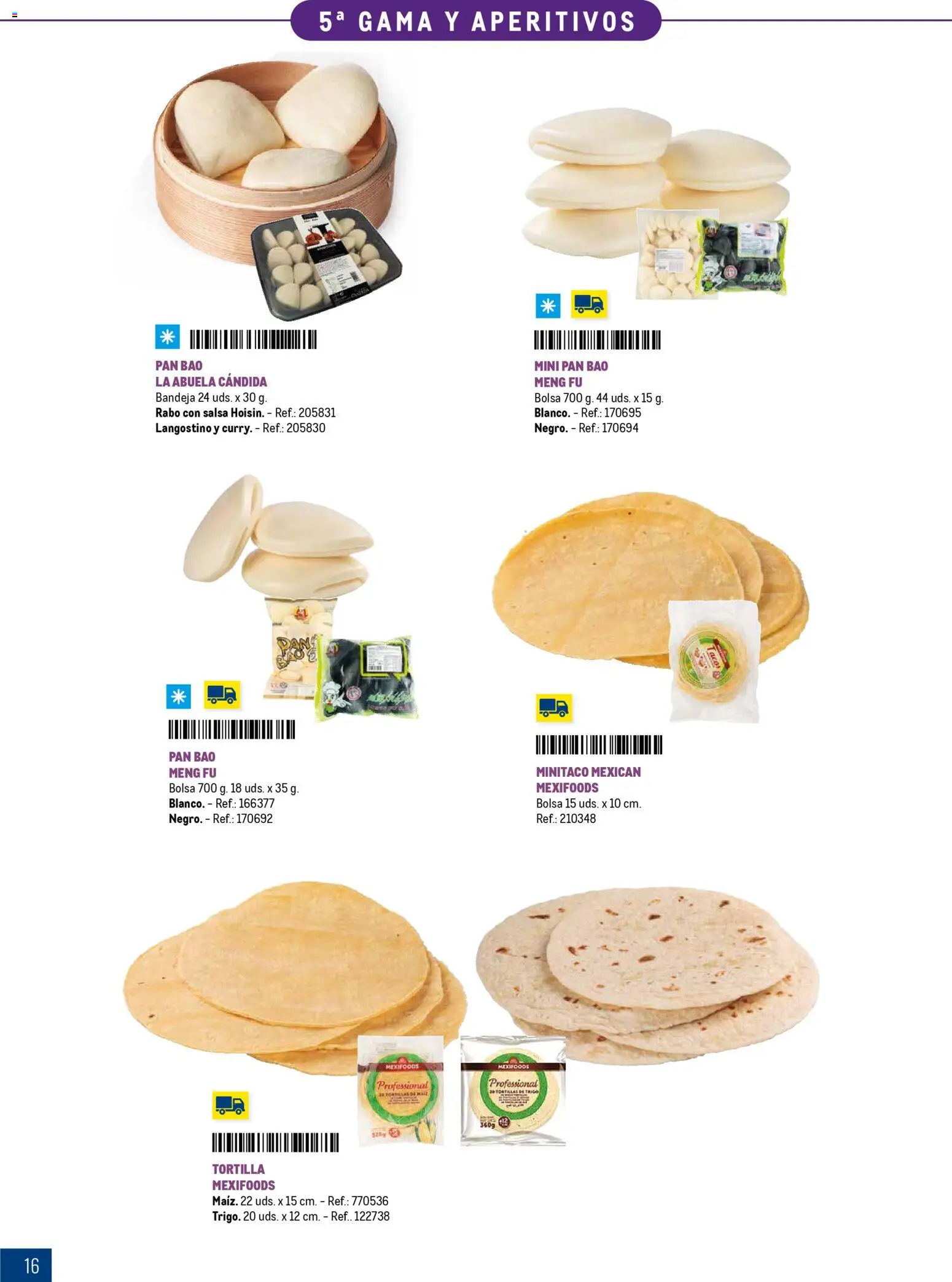 Makro Especial Catering │ válido desde el 16/03/2026 | Página: 16 | Productos: Pan, Tacos, Bolsa, Langostino