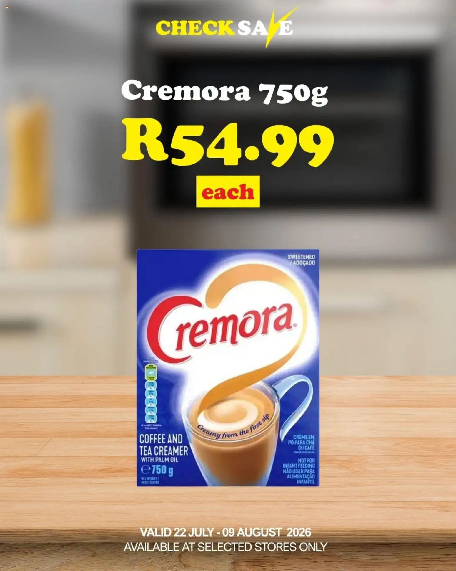 New Check Save catalogue – valid from 22/07/2026 | Page: 7 | Products: Creamer, Oil, Coffee, Tea