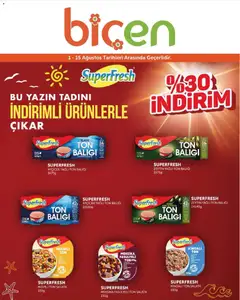 01 Ağustos 2026 tarihinden itibaren geçerli olan Biçen Market kataloğu önizlemesi | Sayfa: 1