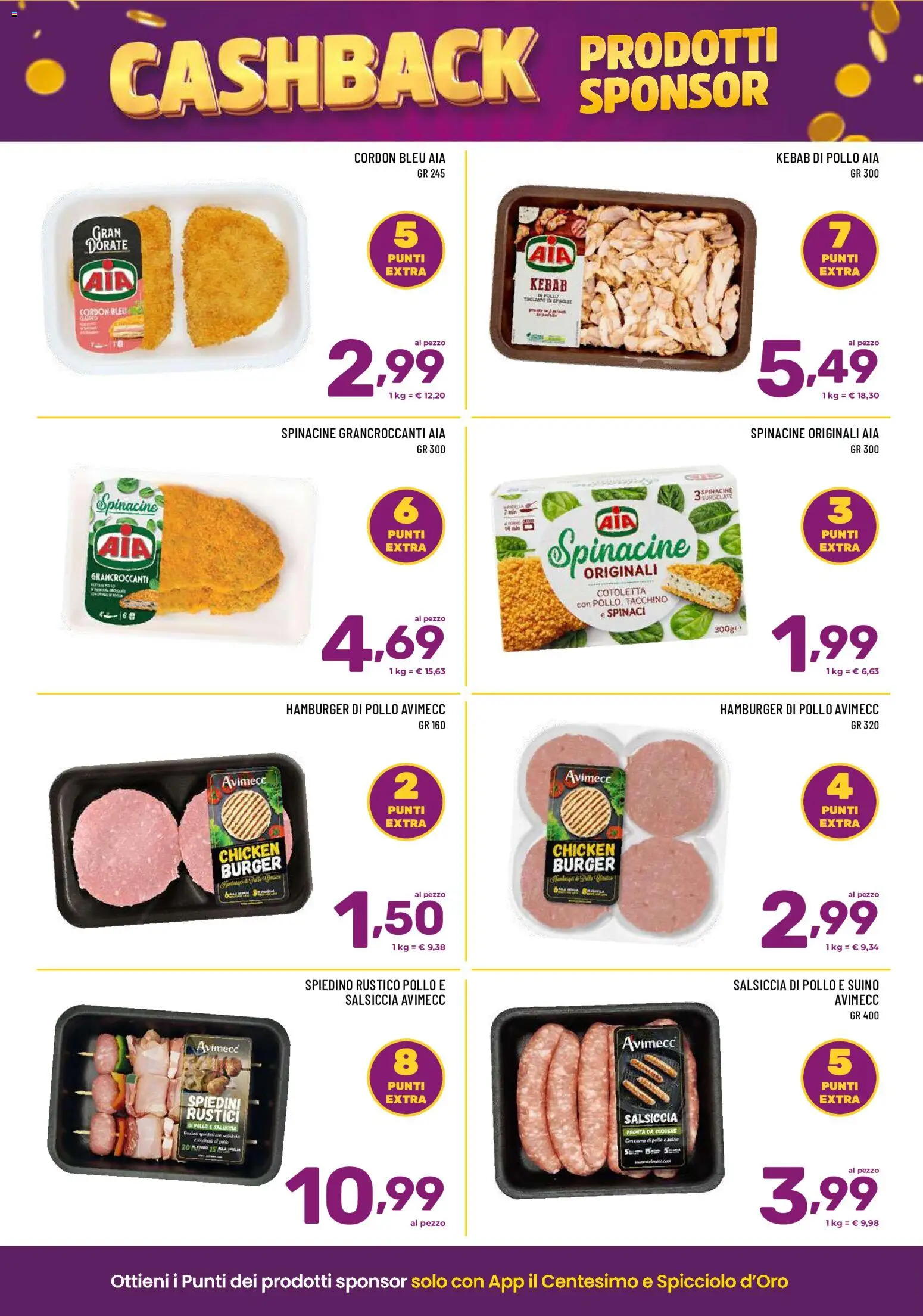 Volantino Il Centesimo del 31/07/2026 | Pagina: 3 | Prodotti: Pollo, Tacchino, Spinaci, Rustici