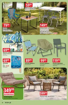 Pogląd oferty "E.Leclerc gazetka" - ważna od 16.06.2026 | Strona: 20 | Produkty: Materac, Fotel, Stół, Parawan