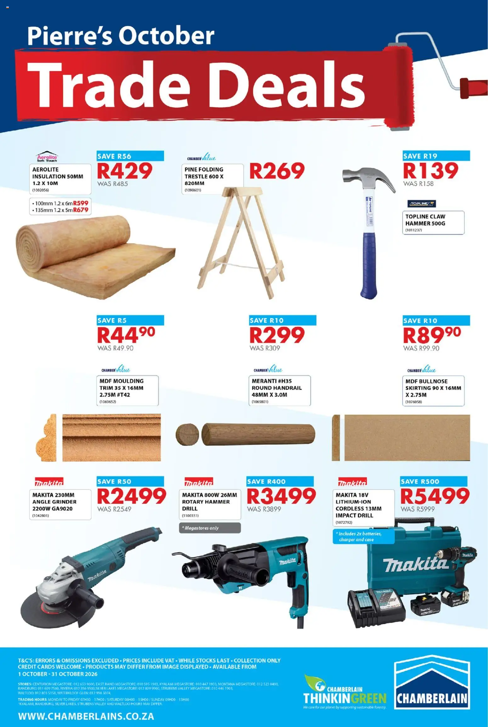 New Chamberlain catalogue – valid from 01/10/2026 | Page: 2 | Products: Drill, Rotary hammer, Charger, Hammer