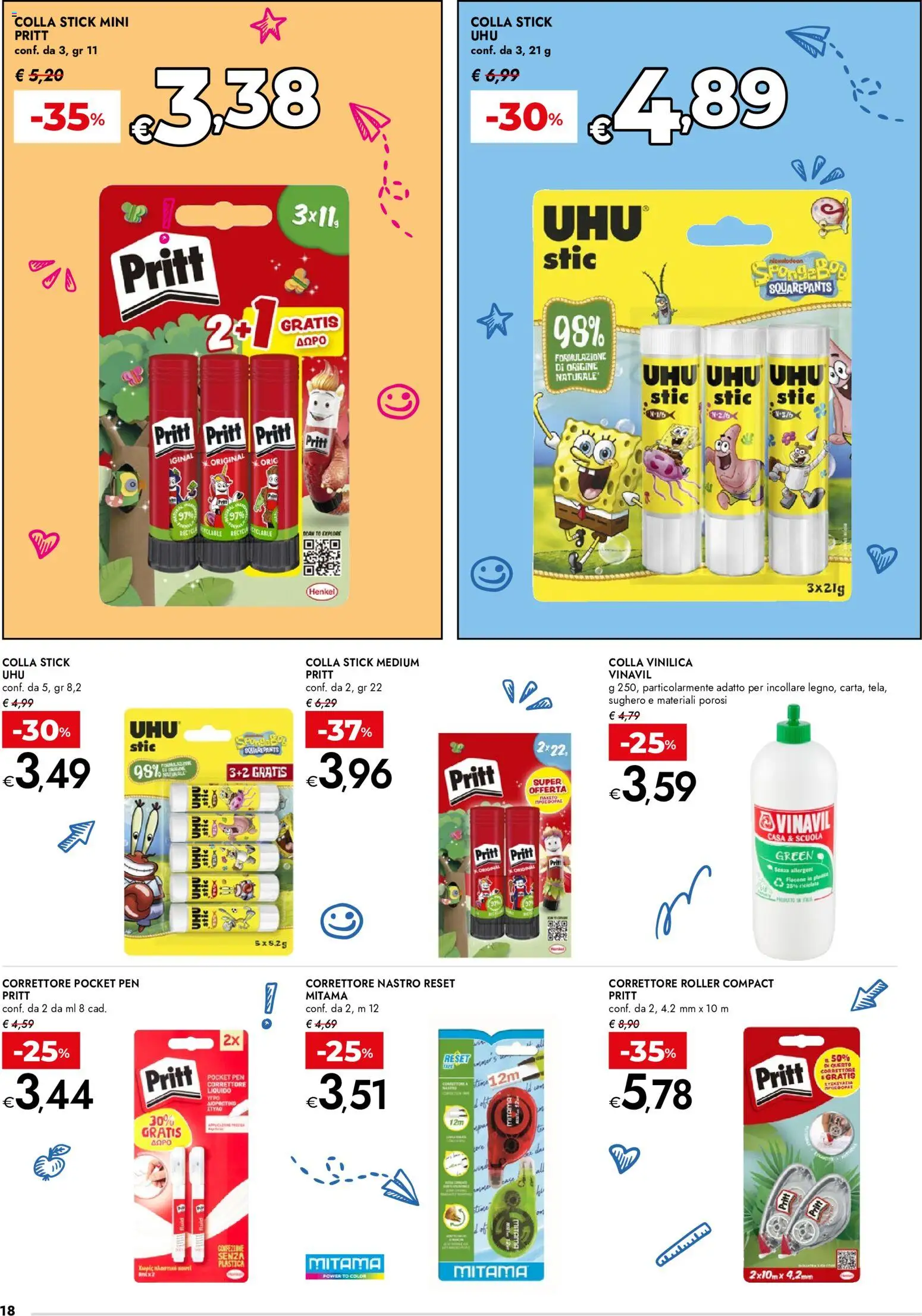 Volantino bennet del 30/07/2026 | Pagina: 18 | Prodotti: Colla, Correttore