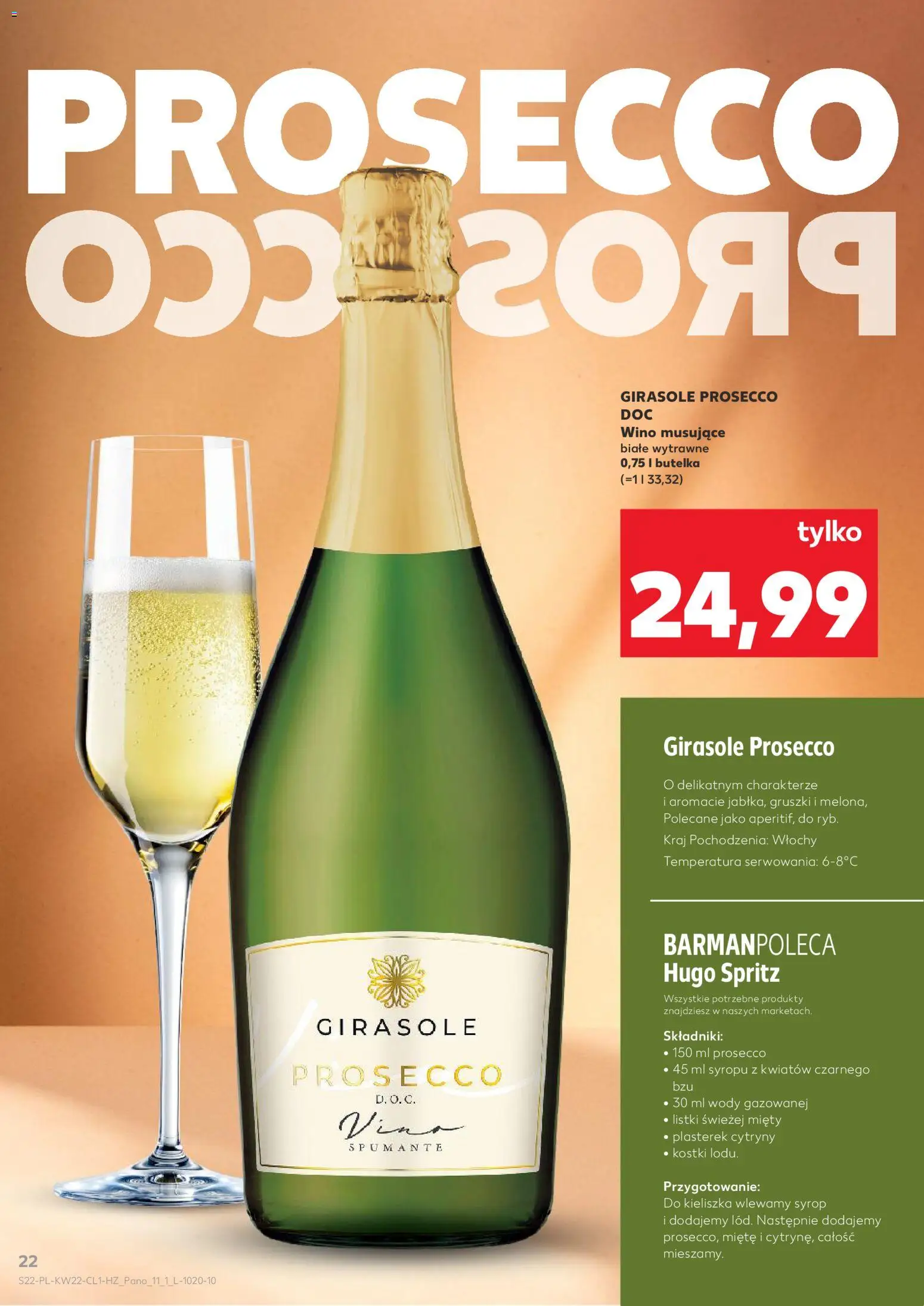 Kaufland Polsko leták - Barek od 28.05.2026 | Strana: 22 | Produkty: Prosecco, Víno, Spritz