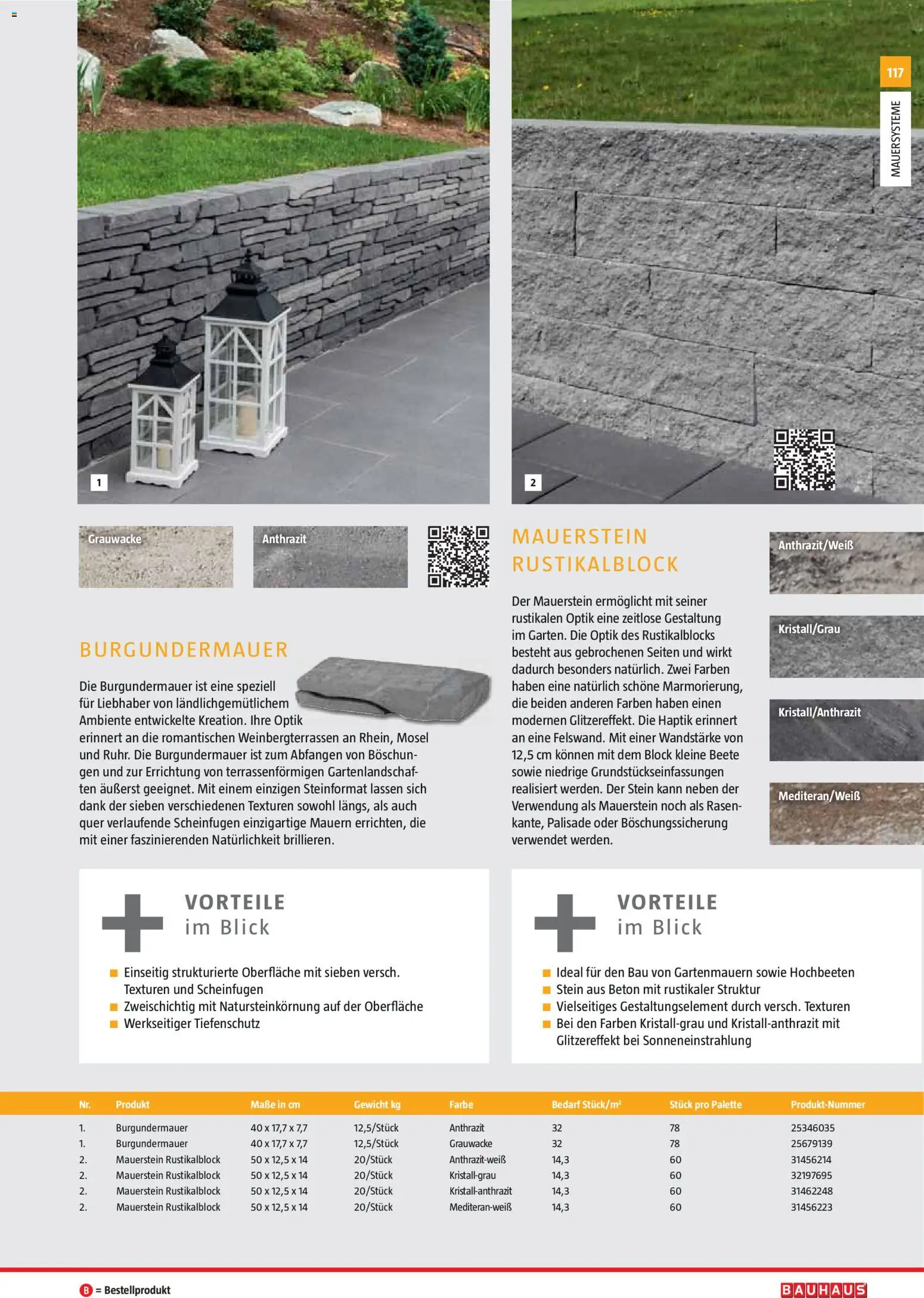 Bauhaus Gartenbaumaterialien 2026 – gültig ab 02.03.2026 | Seite: 117 | Produkte: Gewicht