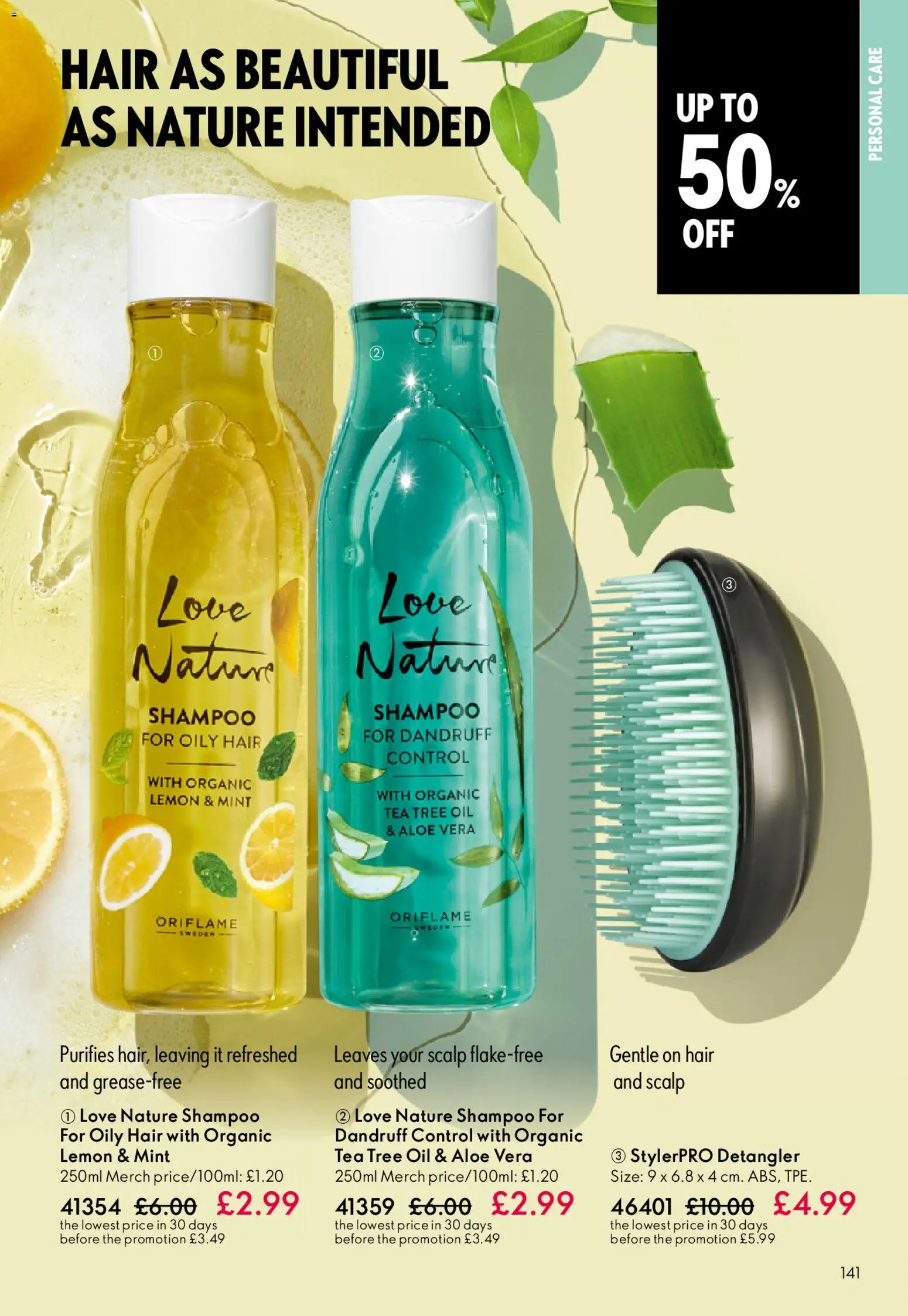 {H1} | Page: 141 | Products: Shampoo, Oil, Mint, Lemon