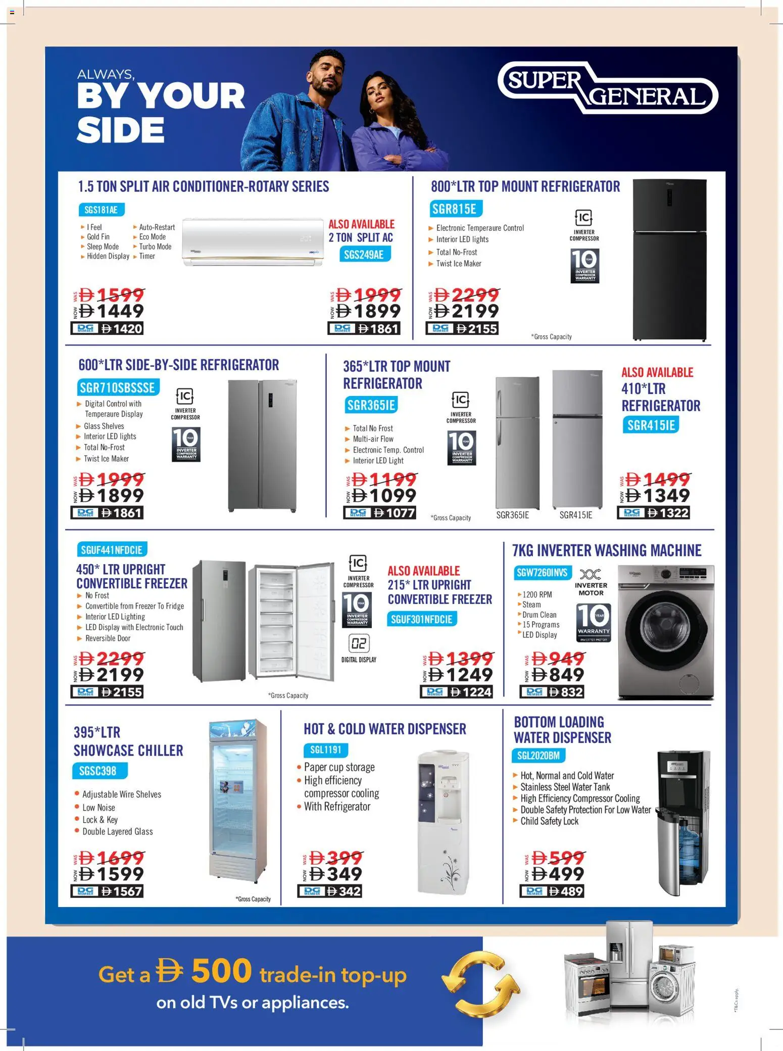 {H1} | Page: 22 | Products: Refrigerator, Freezer, Washing machine, Compressor