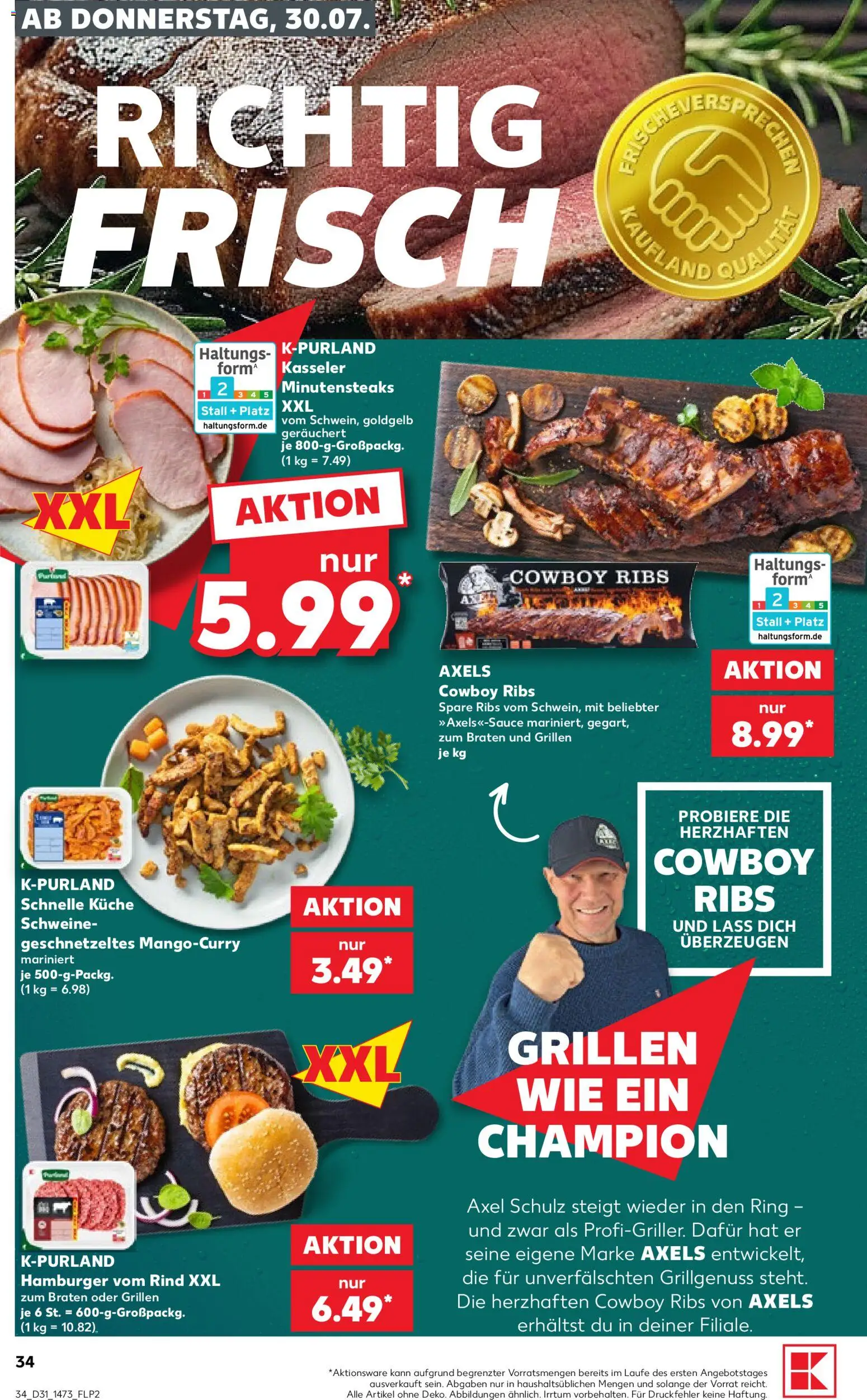 Kaufland Prospekt Berlin – gültig ab 30.07.2026 | Seite: 34 | Produkte: Küche, Spare ribs