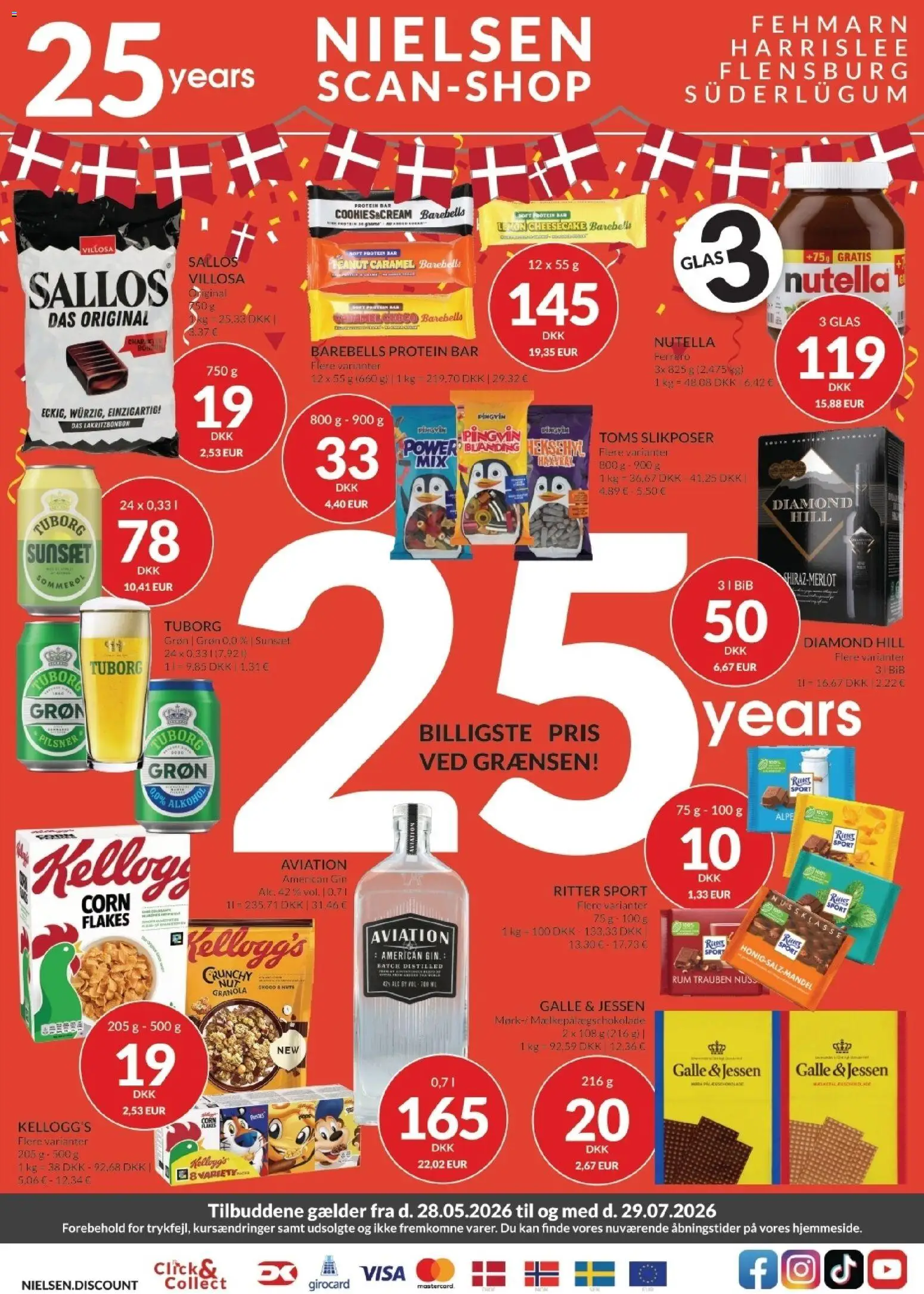 Nielsen Discount tilbudsavis – gyldig fra 27.05.2026 | Side: 1 | Produkter: Gin, Nutella