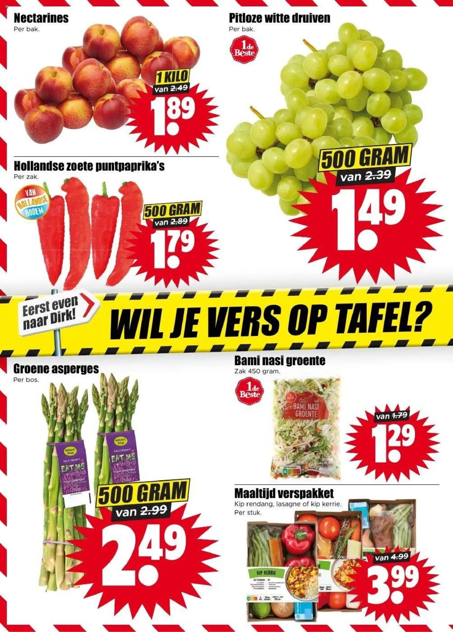 {H1} | Pagina: 10 | Producten: Nectarines, Lasagne, Tafel, Kip