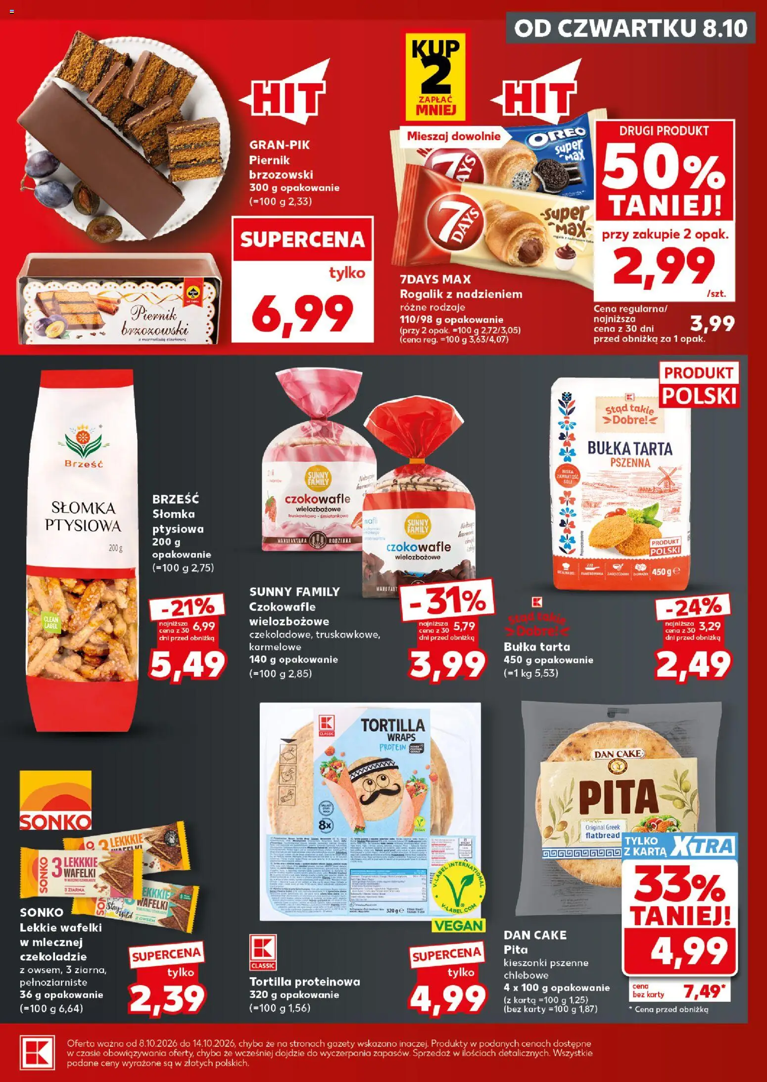 Kaufland Polsko leták - Mocny start od 12.10.2026 | Strana: 15 | Produkty: Tortilla, Karty, Oreo, Protein