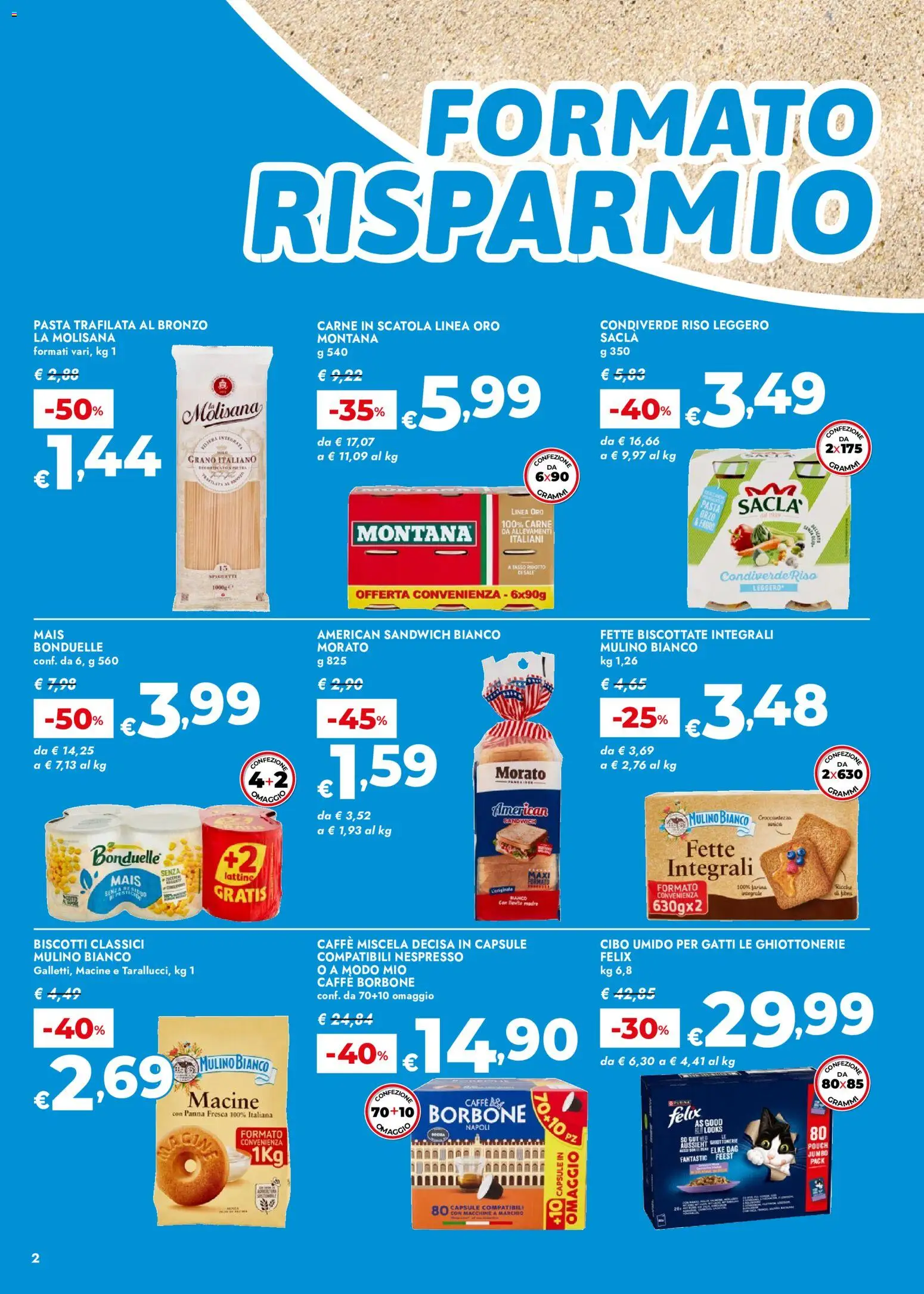 Volantino bennet del 02/07/2026 | Pagina: 2 | Prodotti: Riso, Panna, Pasta, Scatola