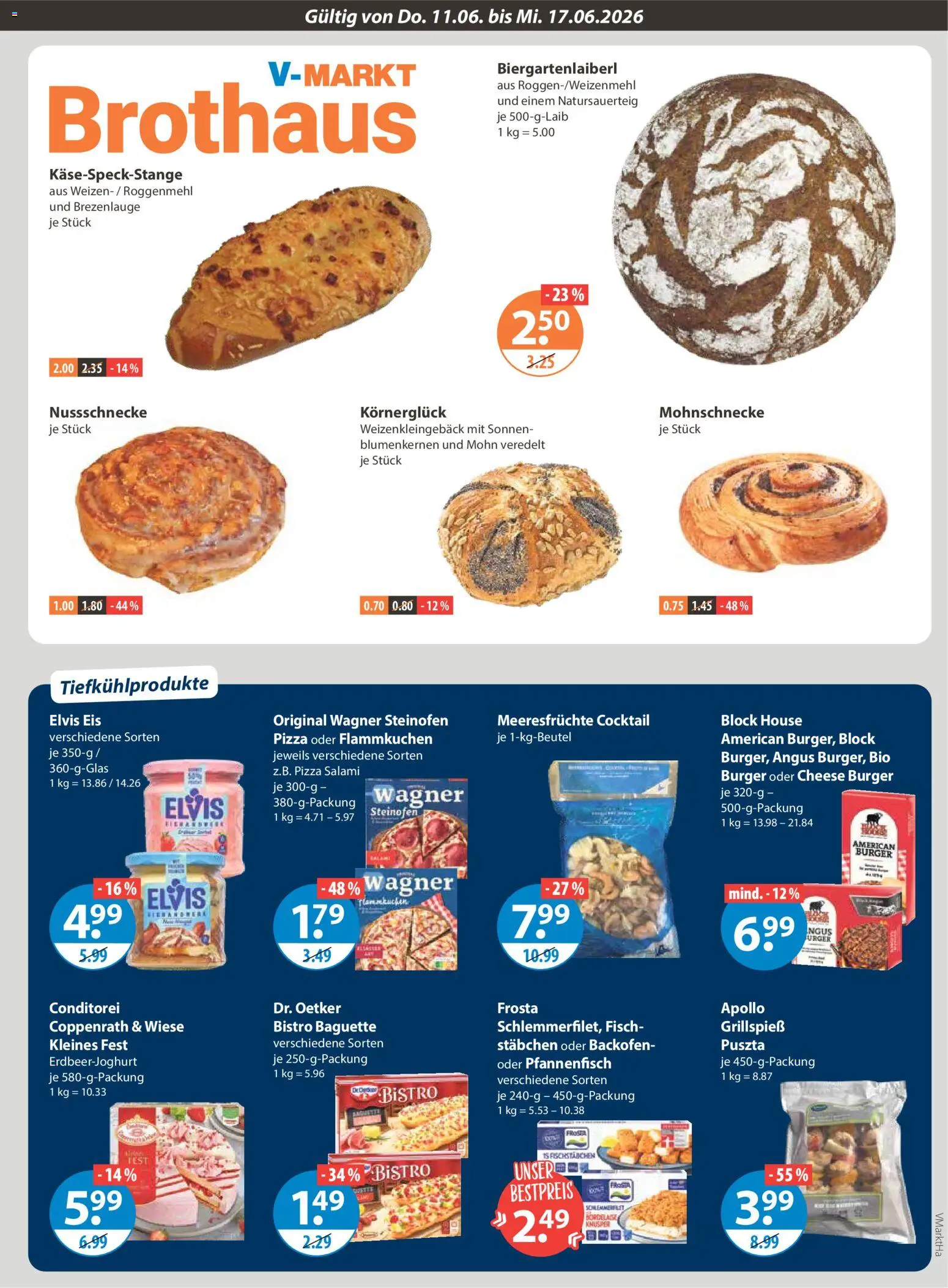 V-Markt Angebote – gültig ab 11.06.2026 | Seite: 5 | Produkte: Frosta, Fischstabchen, Backofen, Eis
