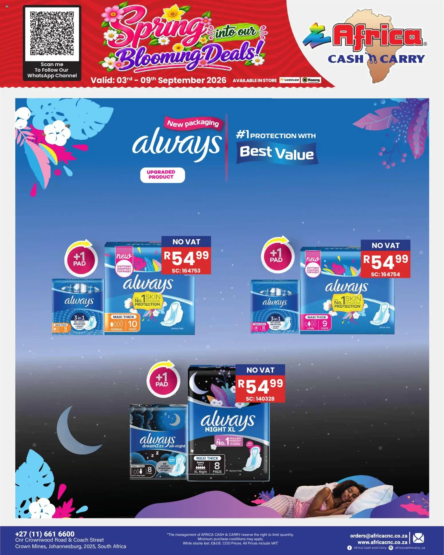 New Africa Cash & Carry catalogue – valid from 03/09/2026 | Page: 72 | Products: Pads