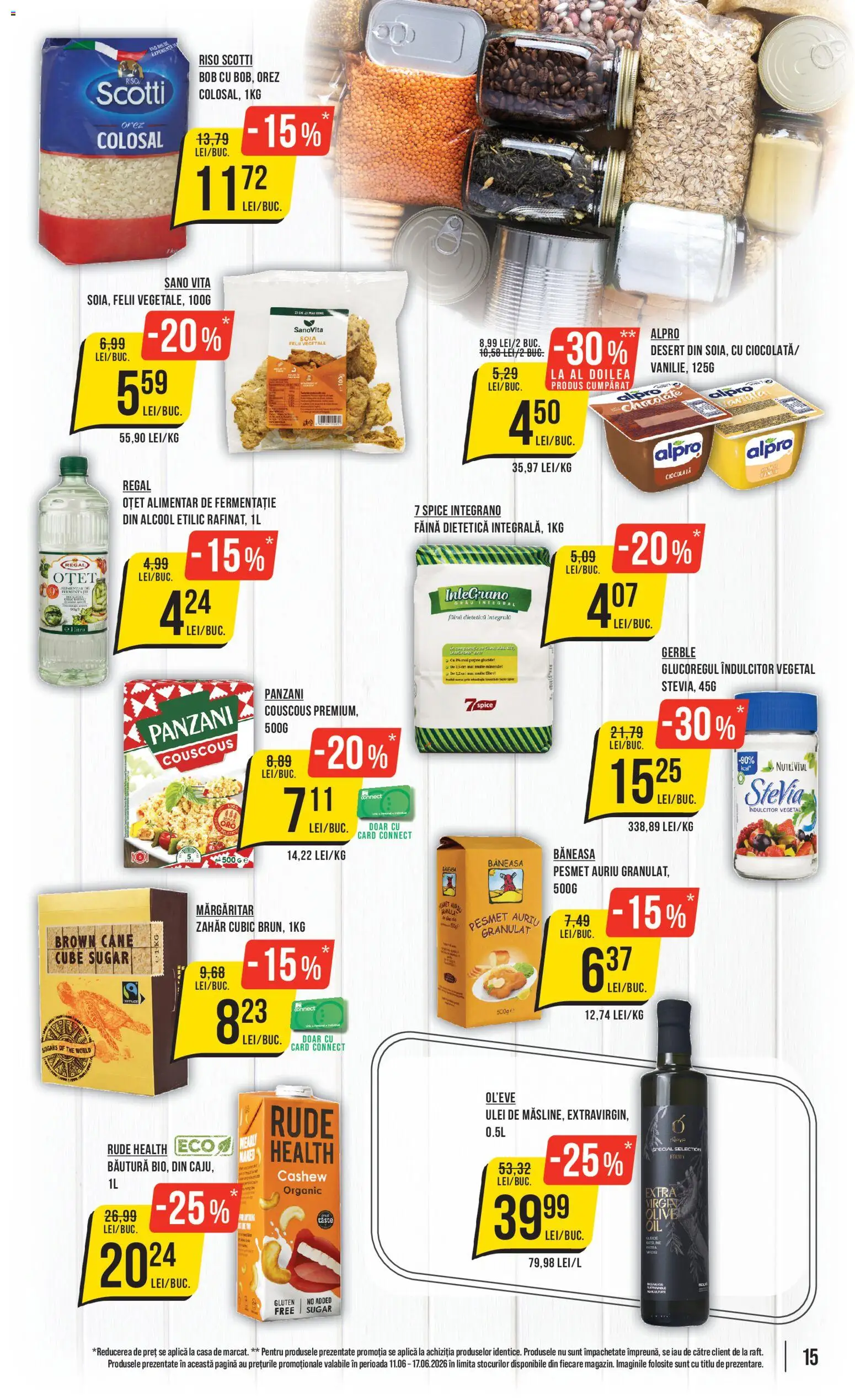Noul catalog Mega Image – valabil de la 11.06.2026 | Pagină: 15 | Produse: Ulei, Oțet, Făină, Orez
