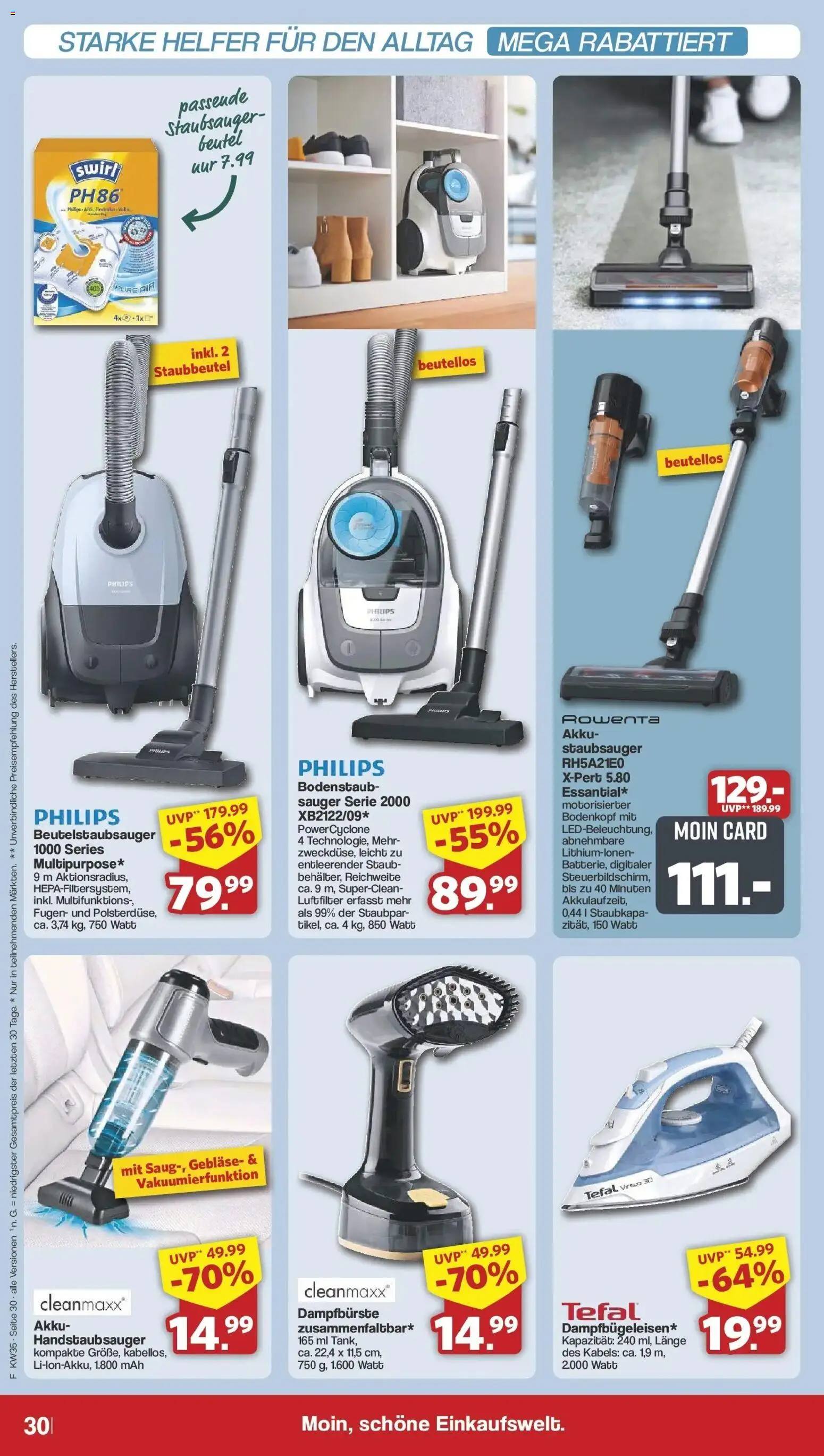 Famila Nordwest Wochenangebote (ab 24.08.2026) zum Blättern | Seite: 34 | Produkte: Philips, Staubsauger