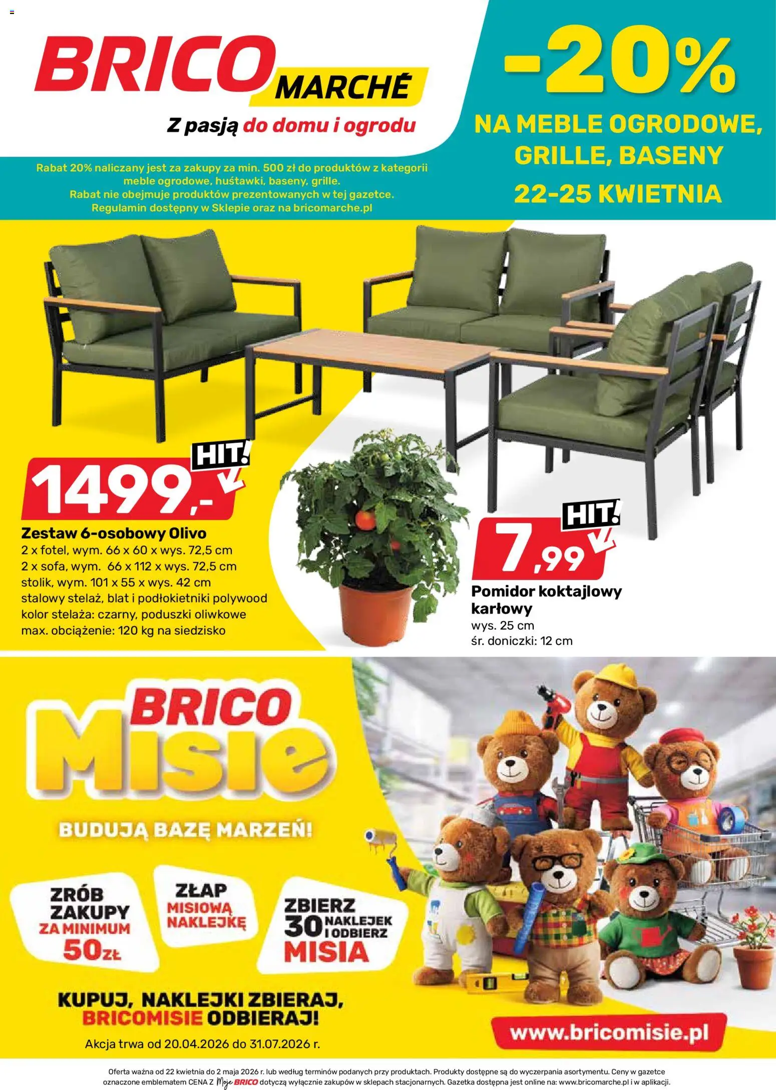 Brico Marché gazetka od 22.04.2026 | Strona: 1 | Produkty: Naklejki, Doniczki