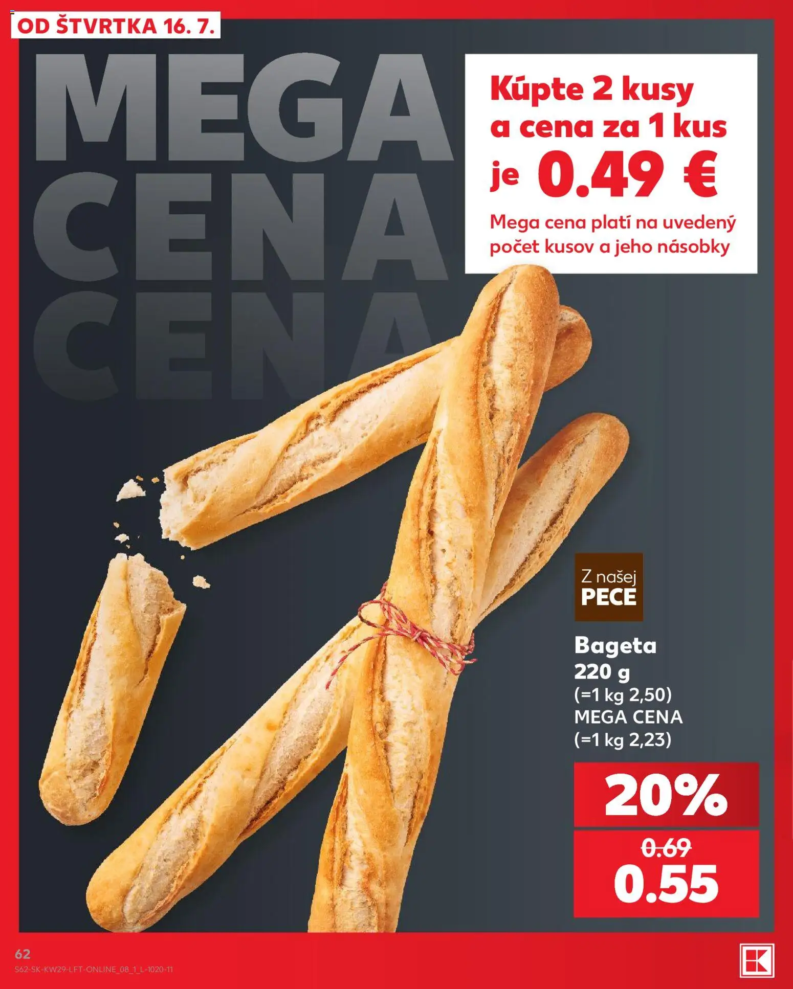 Kaufland SK akciós ujság - amely érvényes a következő dátumtól: 2026.07.16. | Oldal: 62