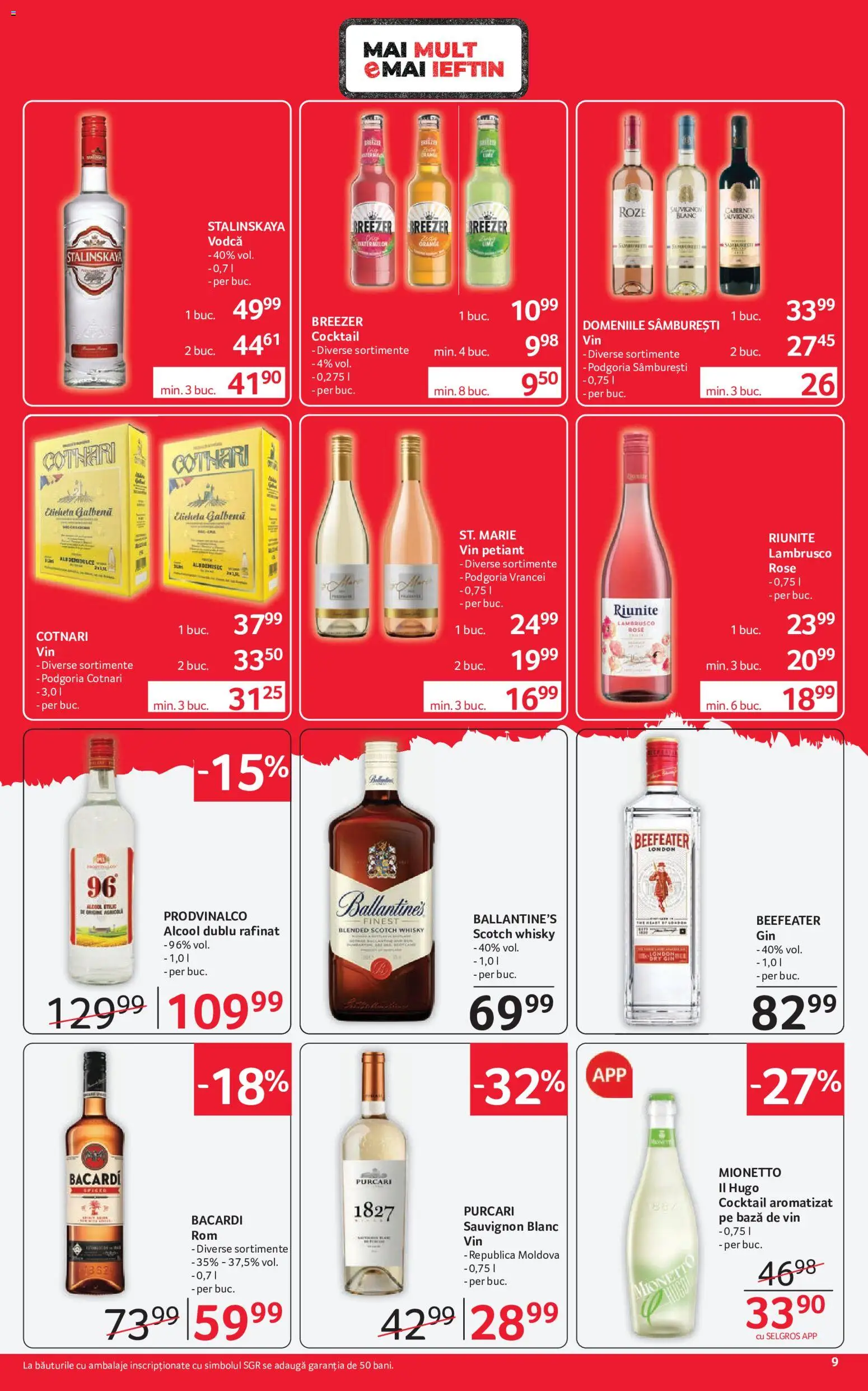 Noul catalog Selgros – valabil de la 10.07.2026 | Pagină: 9 | Produse: Su ısıtıcı, Vin, Cocktail