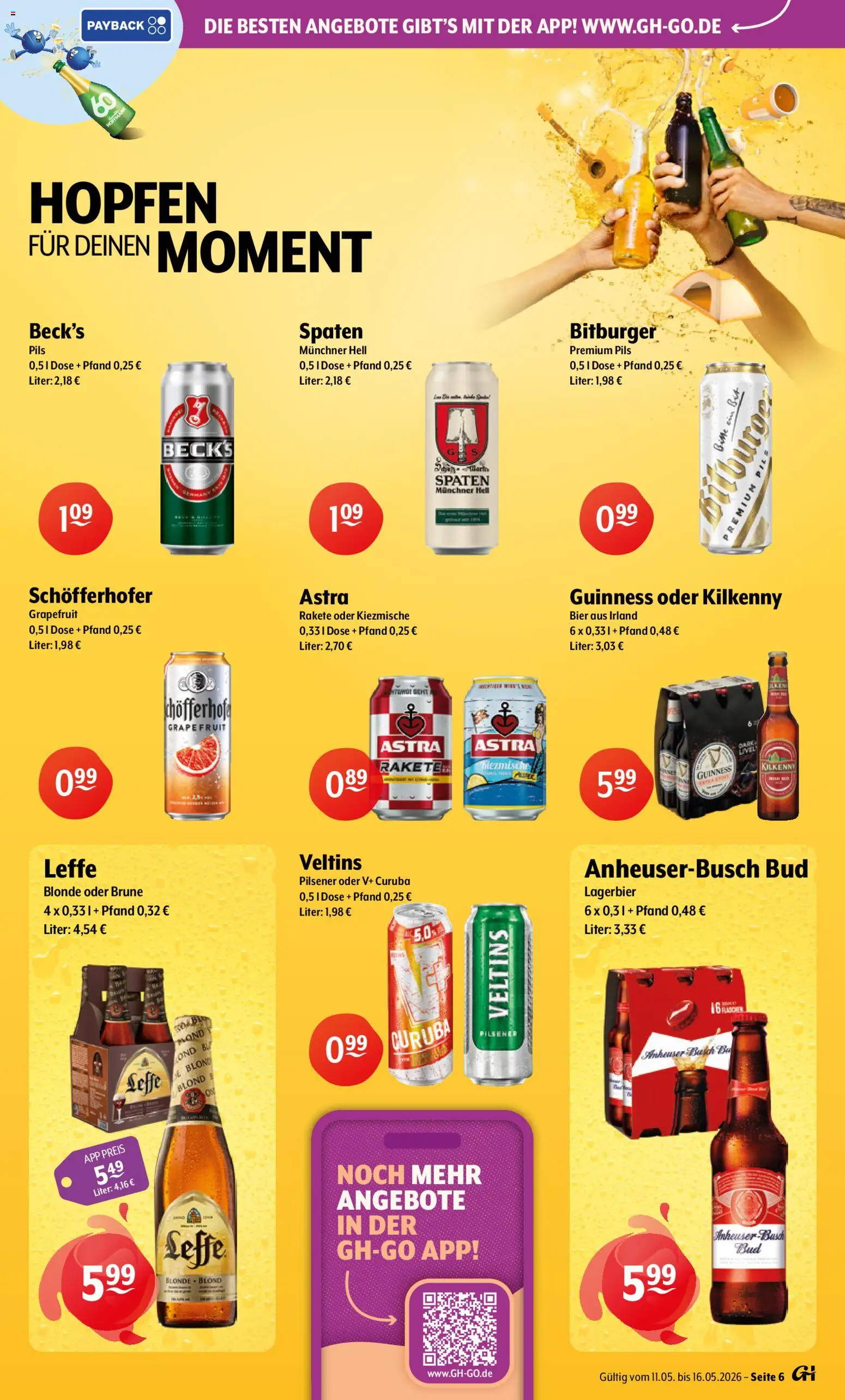 Getränke Hoffmann - Nordrhein - Westfalen – gültig ab 11.05.2026 | Seite: 6 | Produkte: Bitburger, Bier, Grapefruit, Veltins