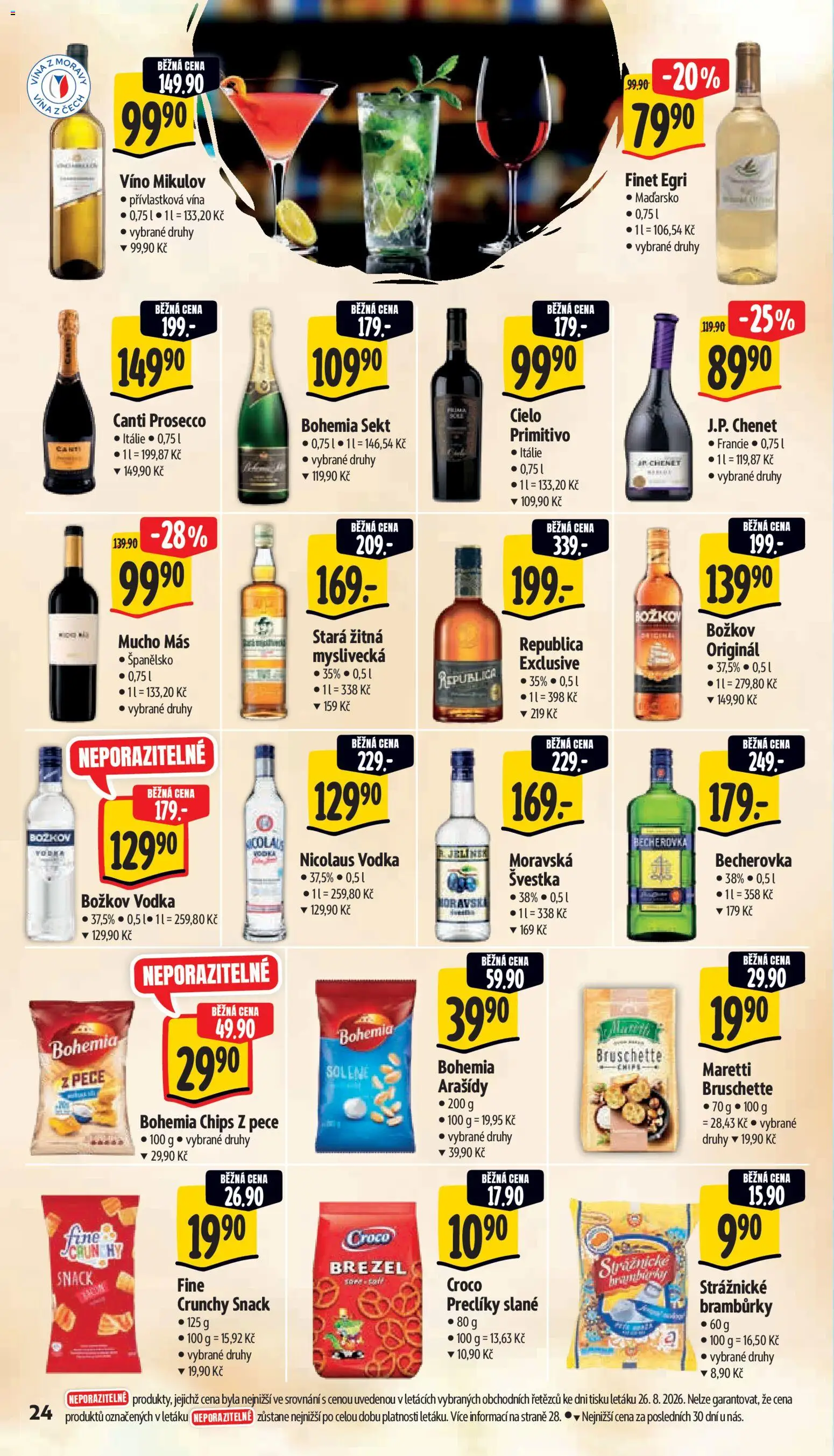 Albert leták - Hypermarket od 02.09.2026 | Strana: 32 | Produkty: Strážnické brambůrky, Vodka, Sekt, Republica