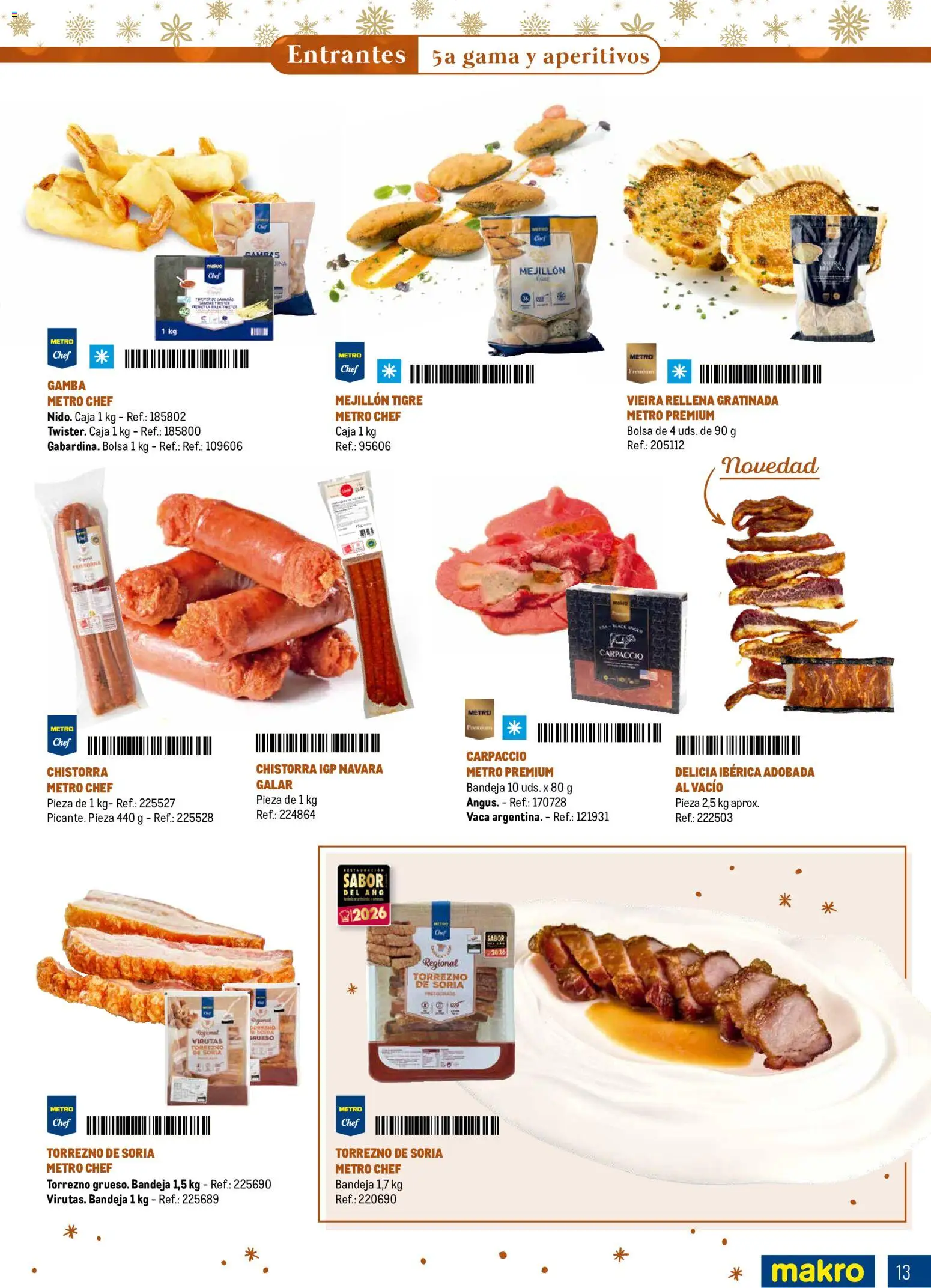 Makro Navidad │ válido desde el 08/10/2026 | Página: 13 | Productos: Carpaccio, Bolsa, Bandeja, Caja